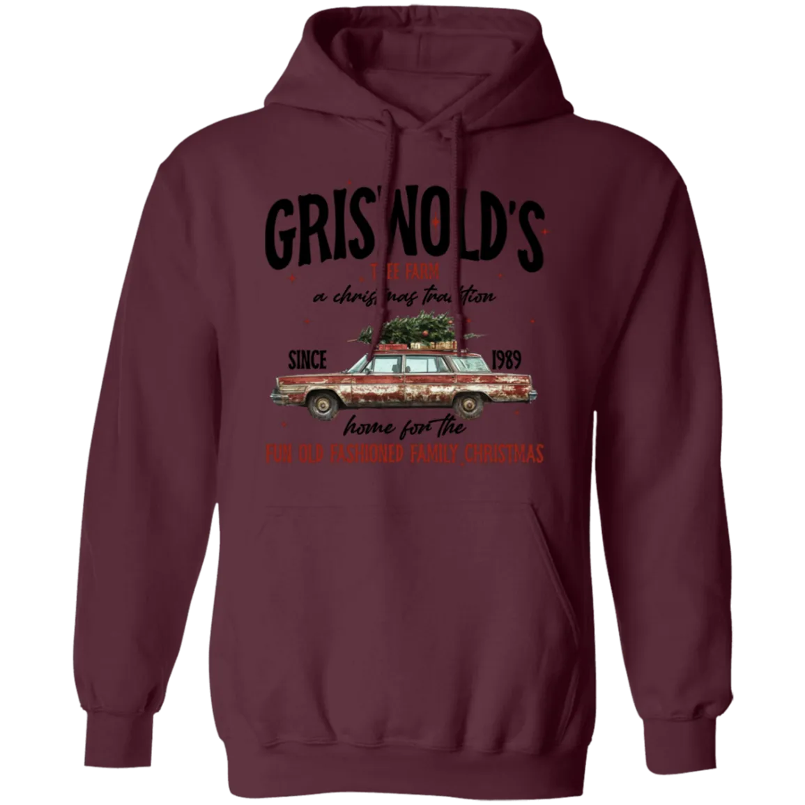 Griswold Christmas Tree Farm Gildan Hoodie – National Lampoon’s Christmas Vacation Inspired