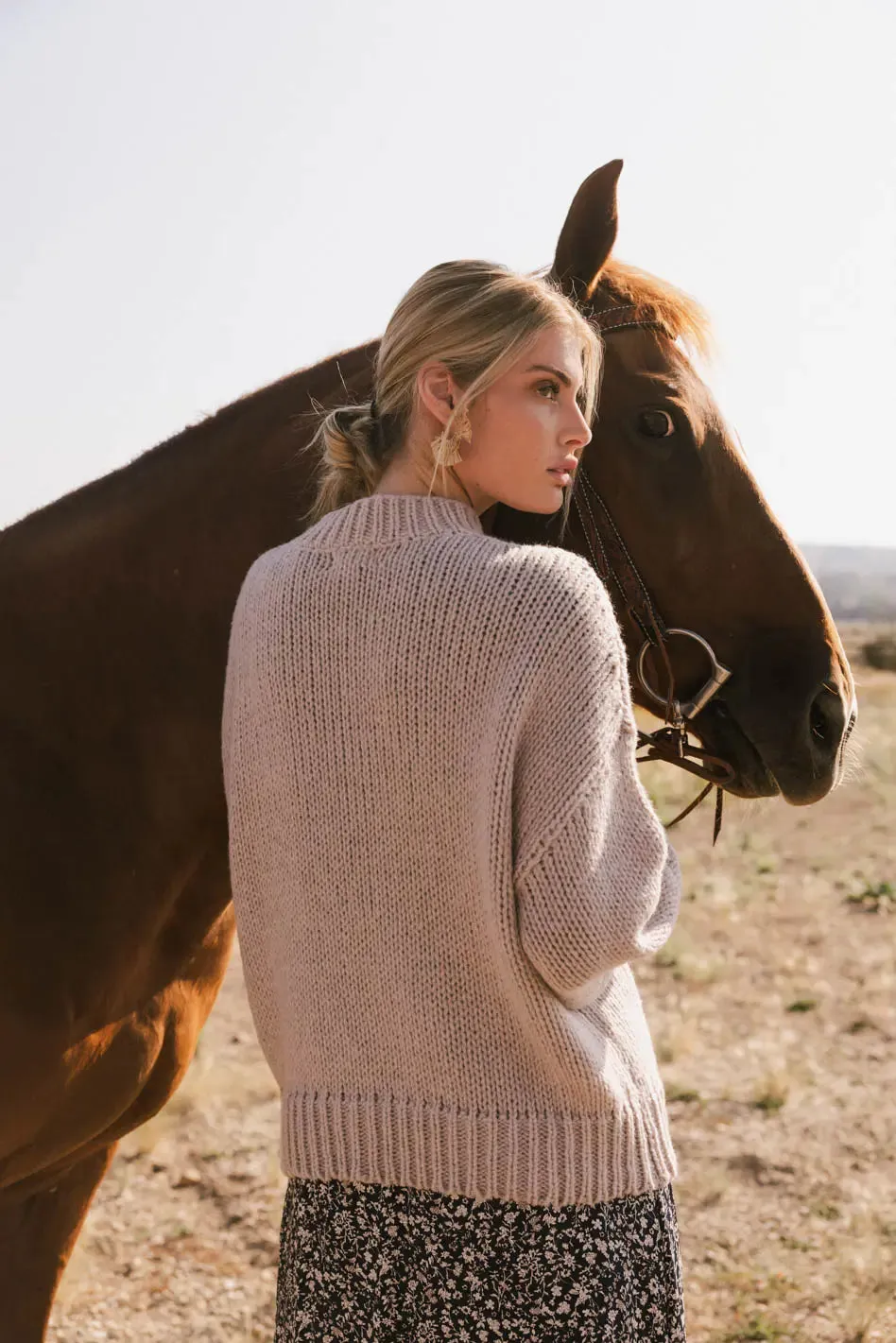 Hartley Floral Sweater in Mocha