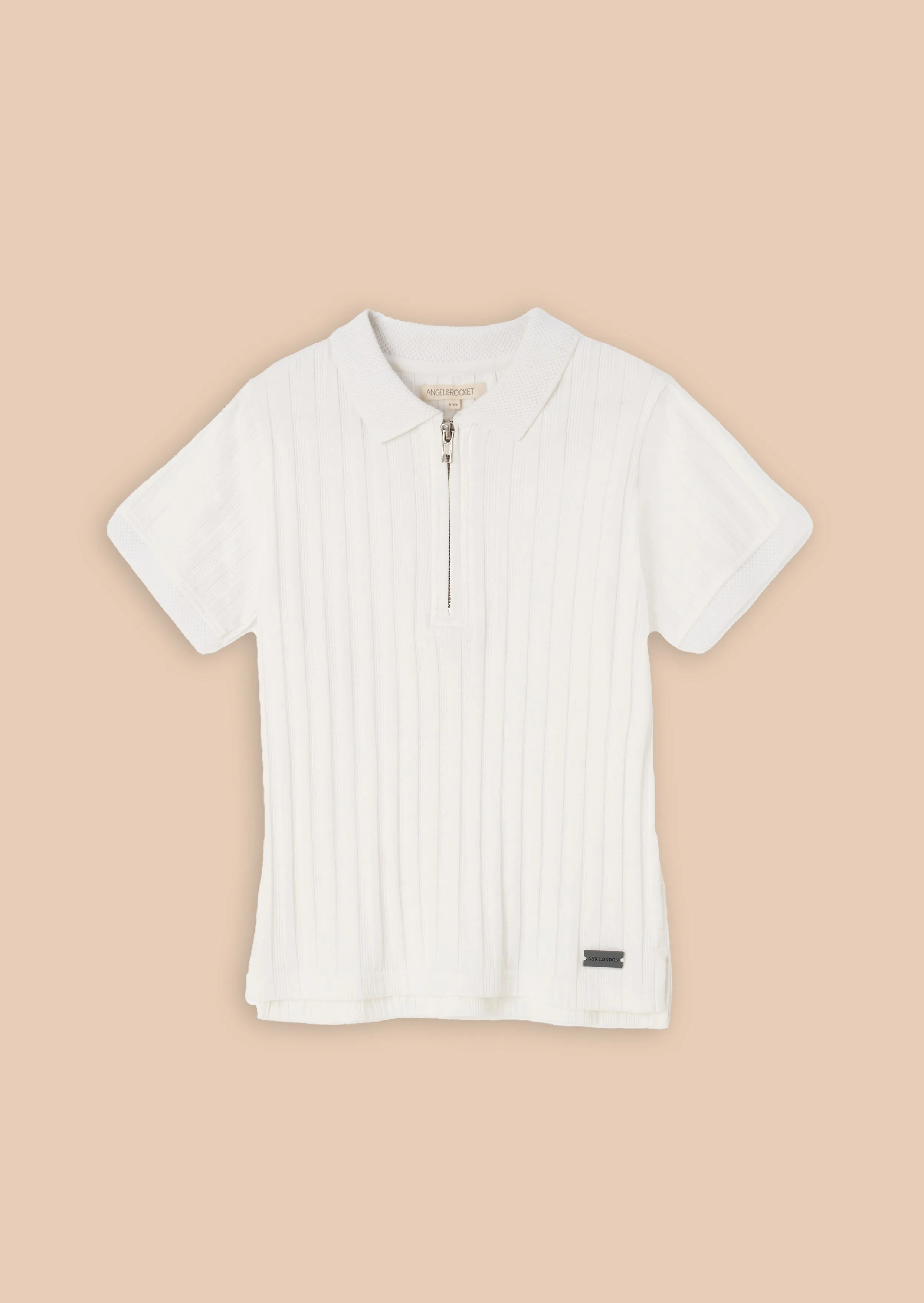 Hartley Textured Rib Quarter Zip Polo