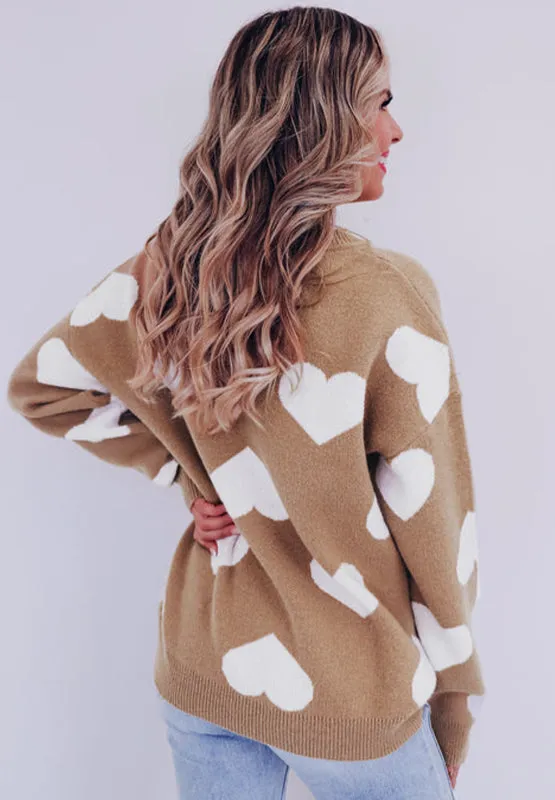 Heart Round Neck Sweater
