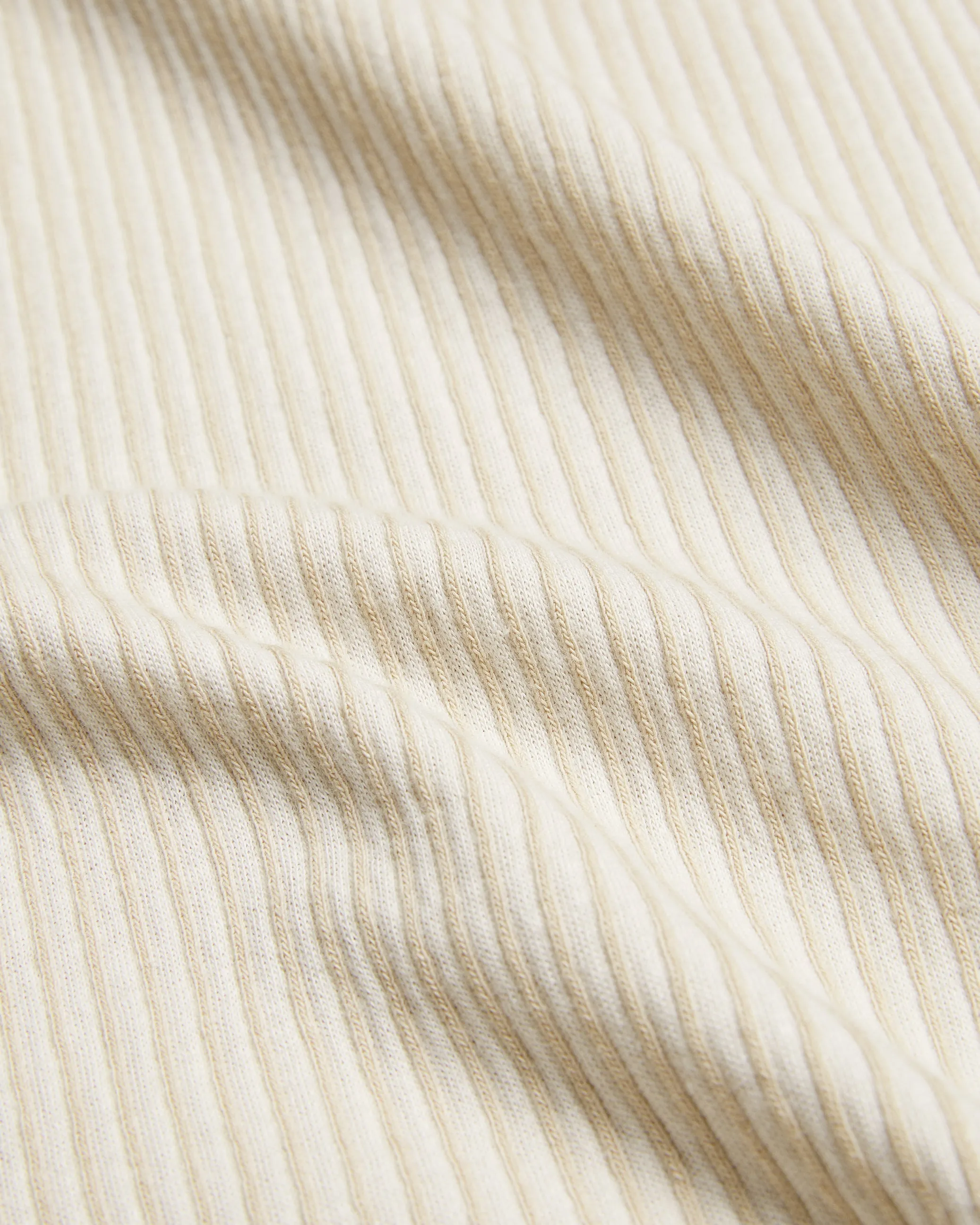 Heynes Short Sleeve Regular Fit Textured T-Shirt Beige