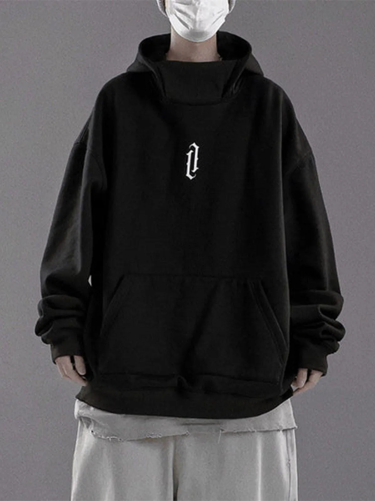 High Collar Oversized Hoodie