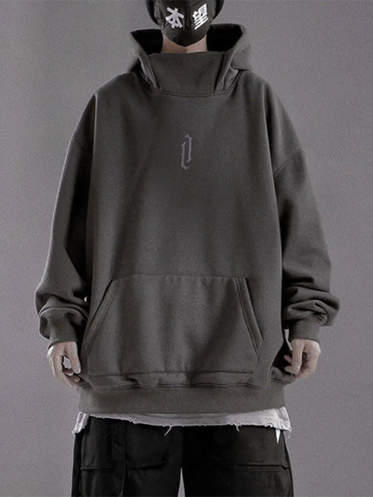 High Collar Oversized Hoodie