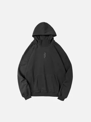 High Collar Oversized Hoodie