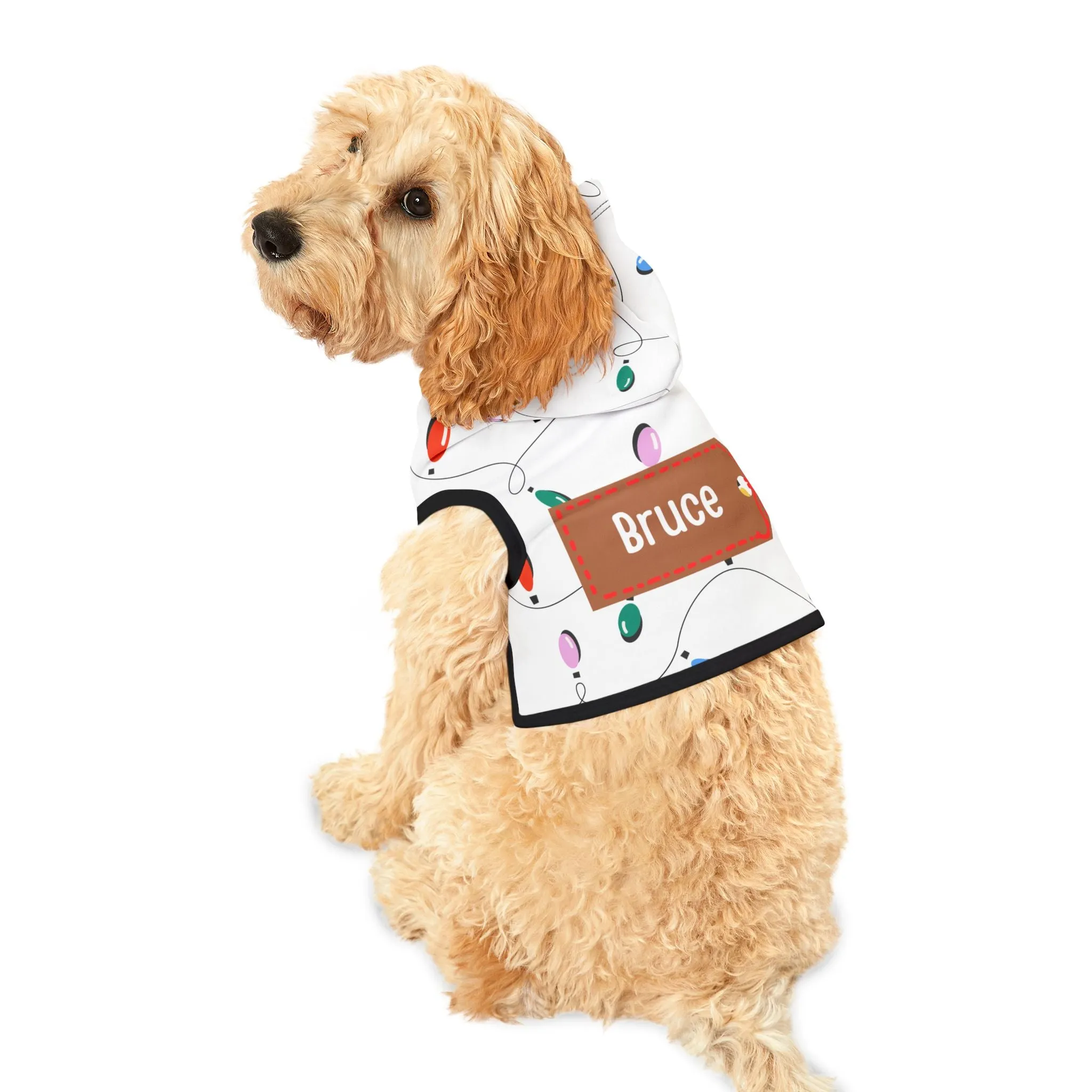 Holiday Lights Personalized & Custom Pet Hoodie - Custom Pet Apparel
