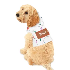 Holiday Lights Personalized & Custom Pet Hoodie - Custom Pet Apparel