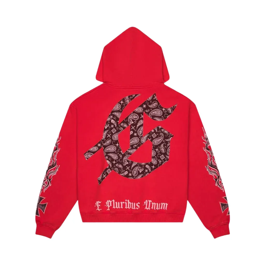 Hollywood Inferno Hoodie - Red Wash