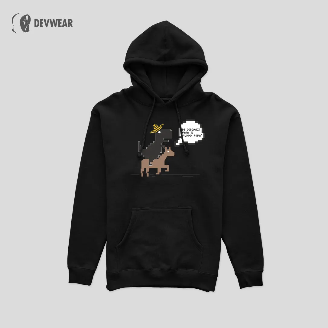 HOODIE COLOMBIAN DINOSAUR GEEK