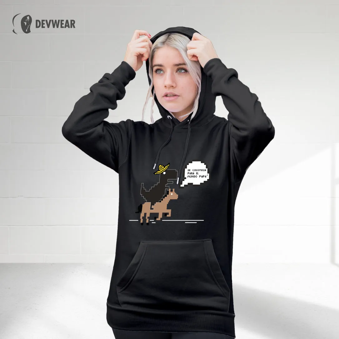 HOODIE COLOMBIAN DINOSAUR GEEK
