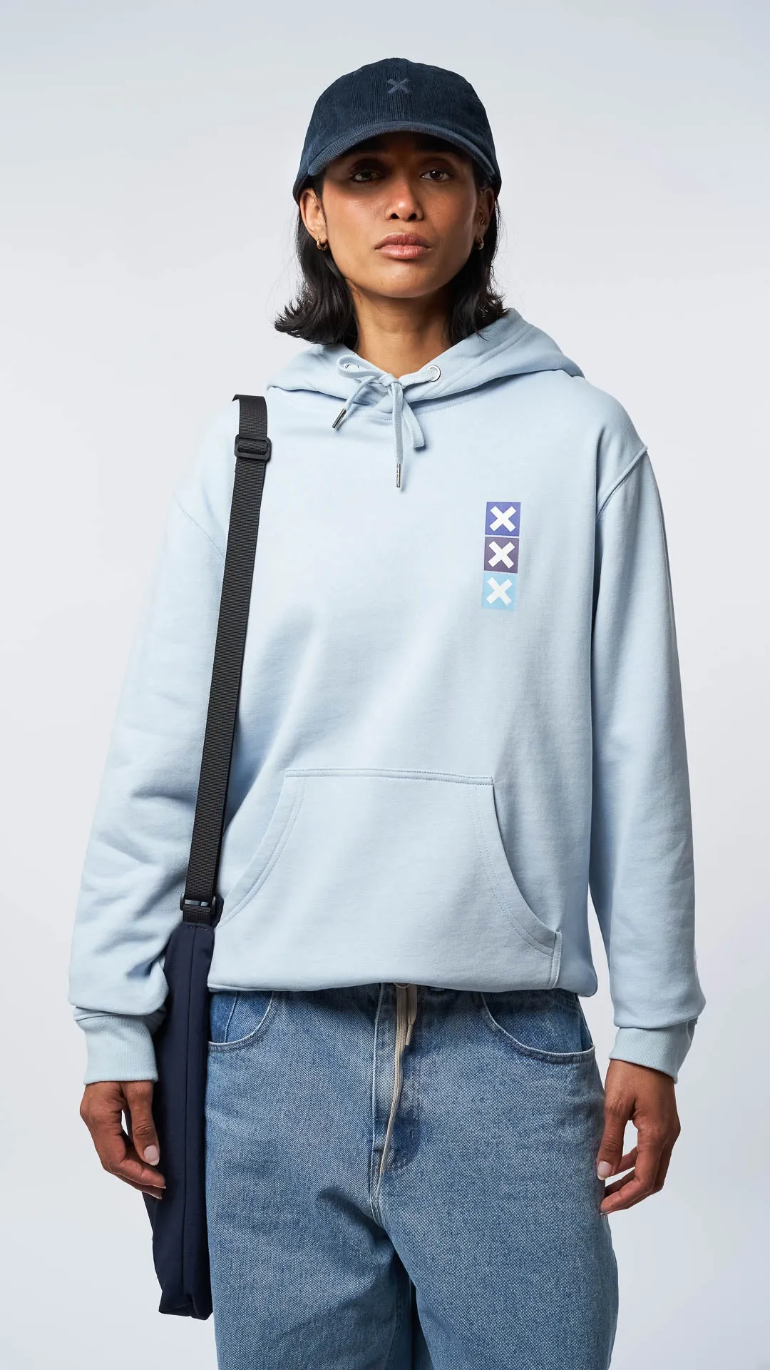 HOODIE SQUARE ICE BLUE