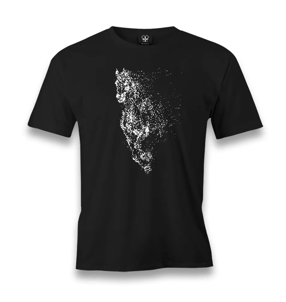 Horse Splash Art Men's Black Tshirt