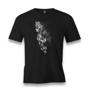 Horse Splash Art Men's Black Tshirt