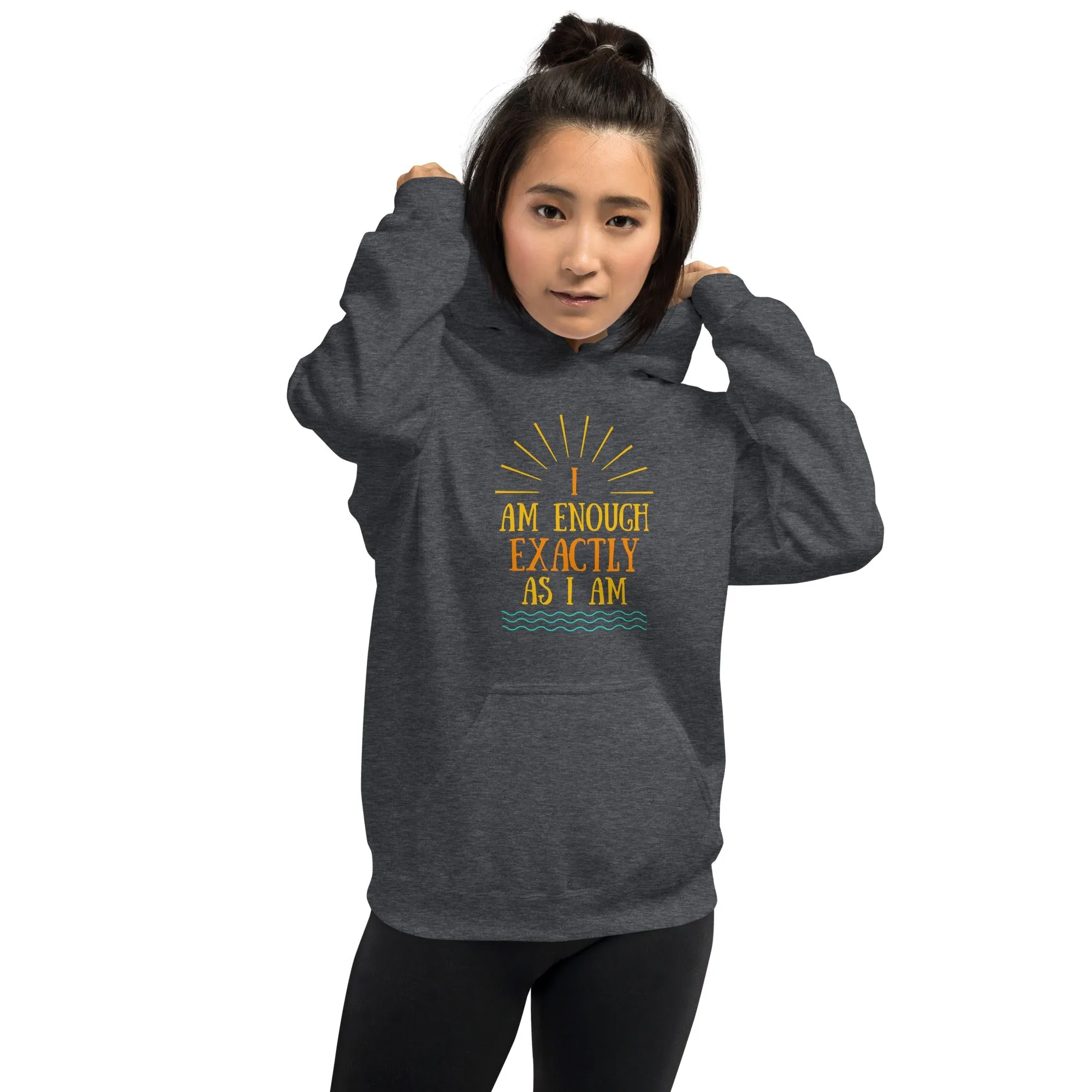 I AM ENOUGH EXACTLY AS I AM Vintage Mental Health Hoodie for Women