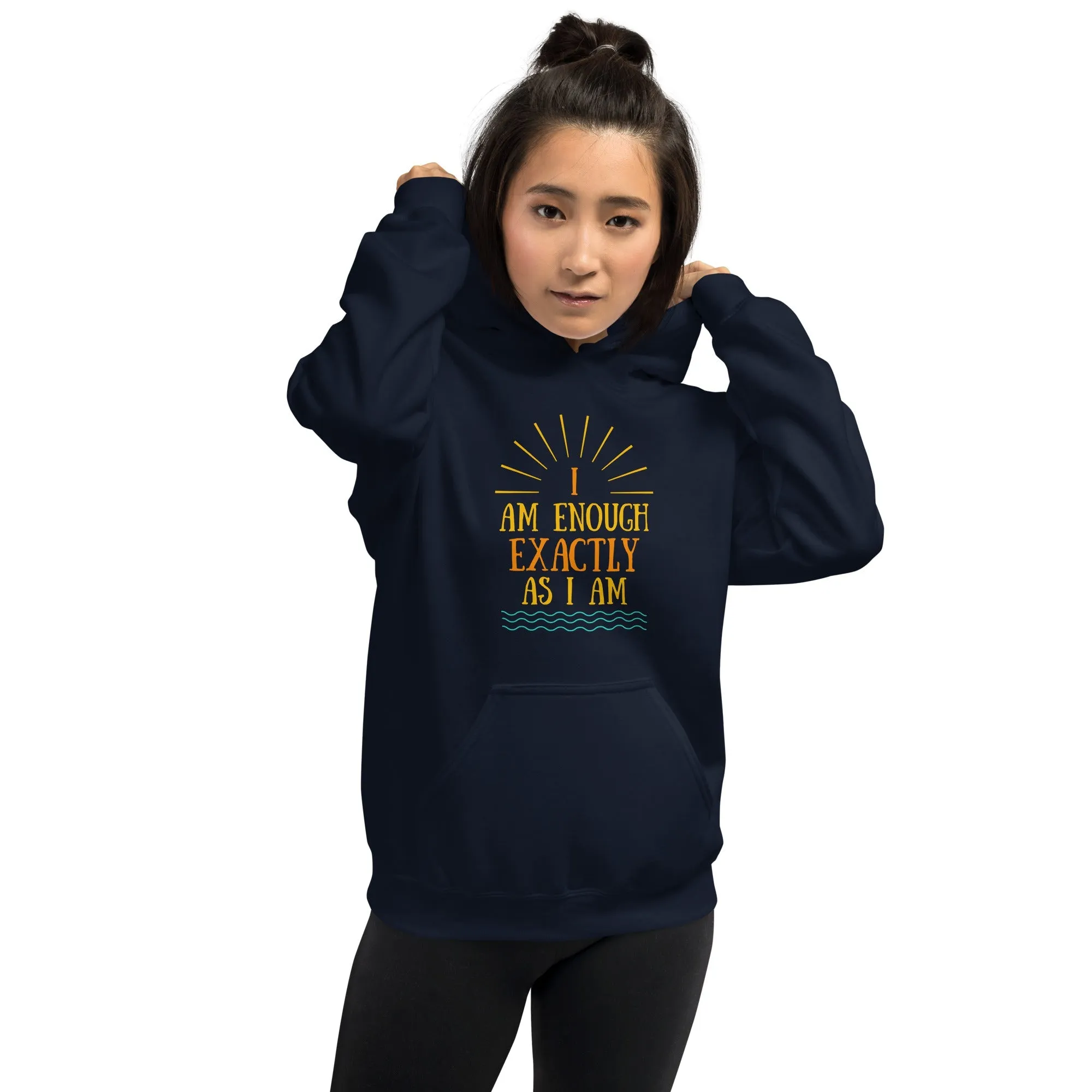 I AM ENOUGH EXACTLY AS I AM Vintage Mental Health Hoodie for Women