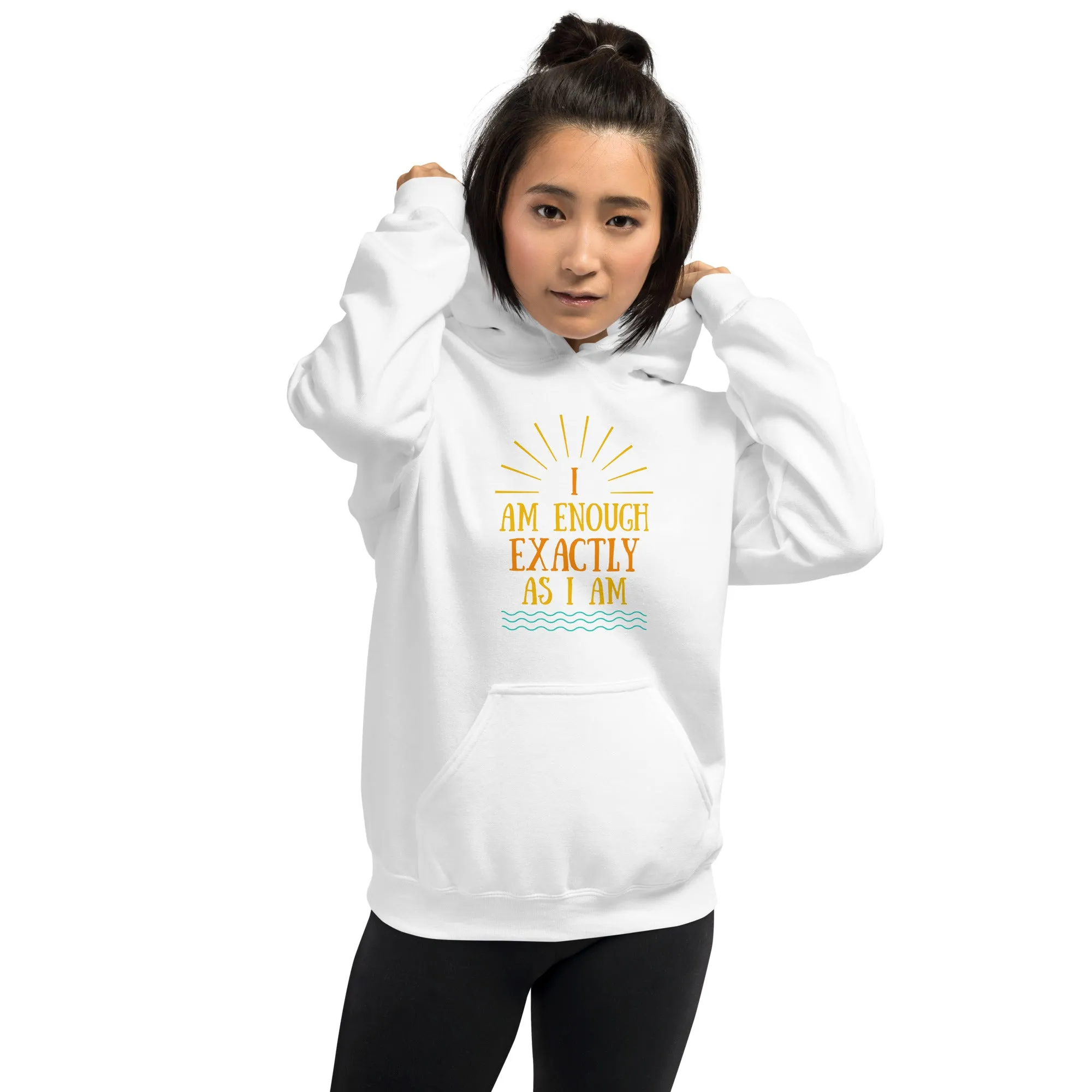 I AM ENOUGH EXACTLY AS I AM Vintage Mental Health Hoodie for Women