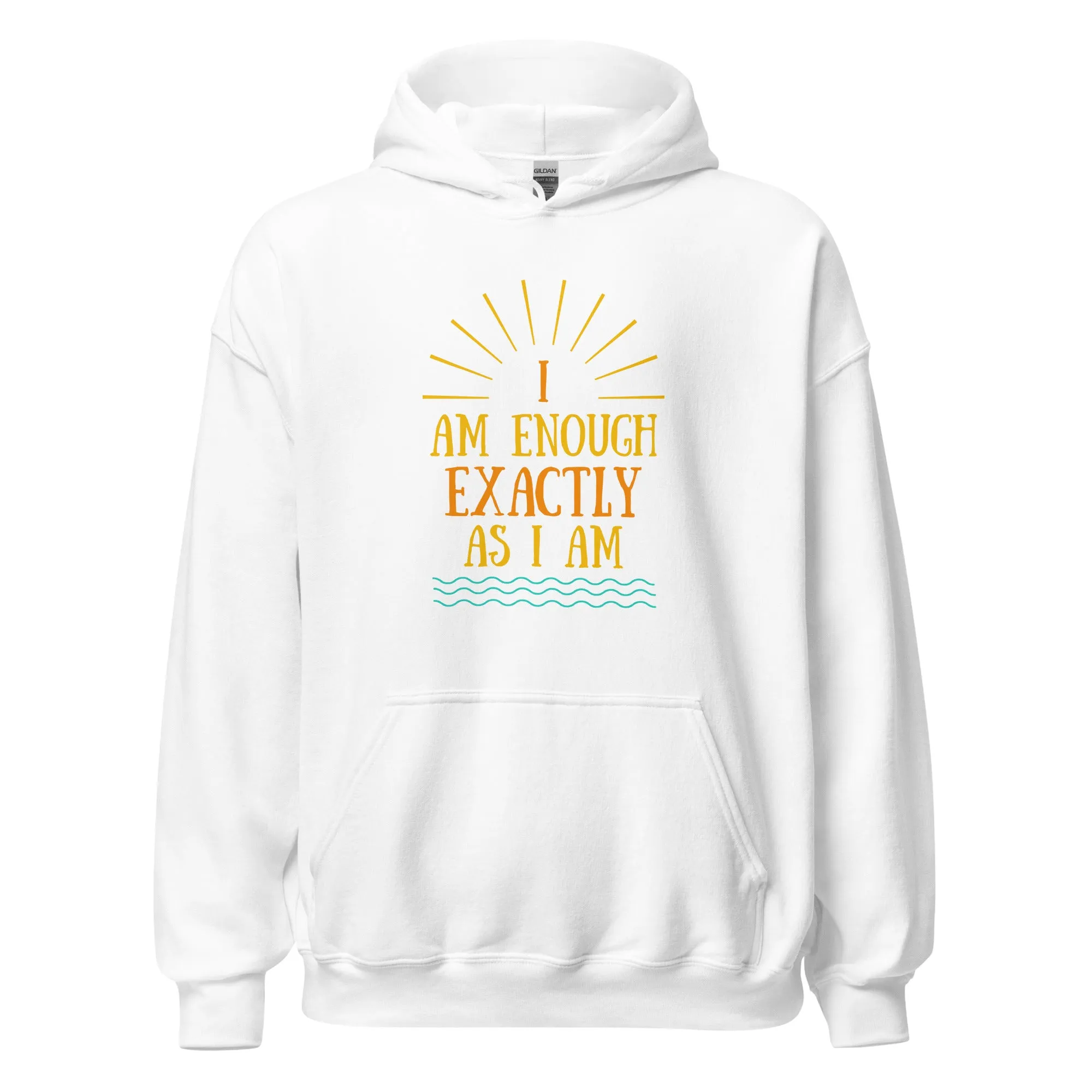 I AM ENOUGH EXACTLY AS I AM Vintage Mental Health Hoodie for Women