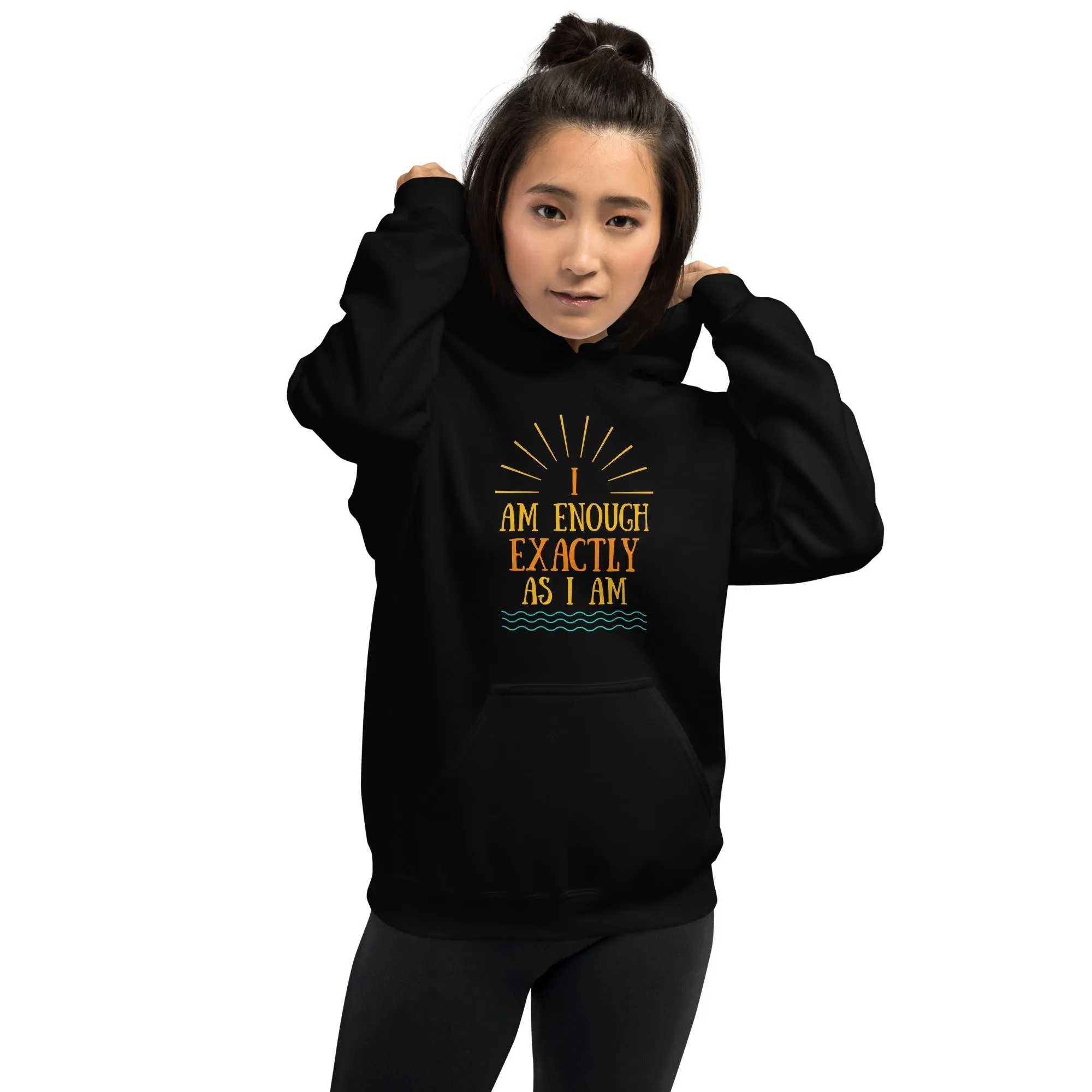 I AM ENOUGH EXACTLY AS I AM Vintage Mental Health Hoodie for Women