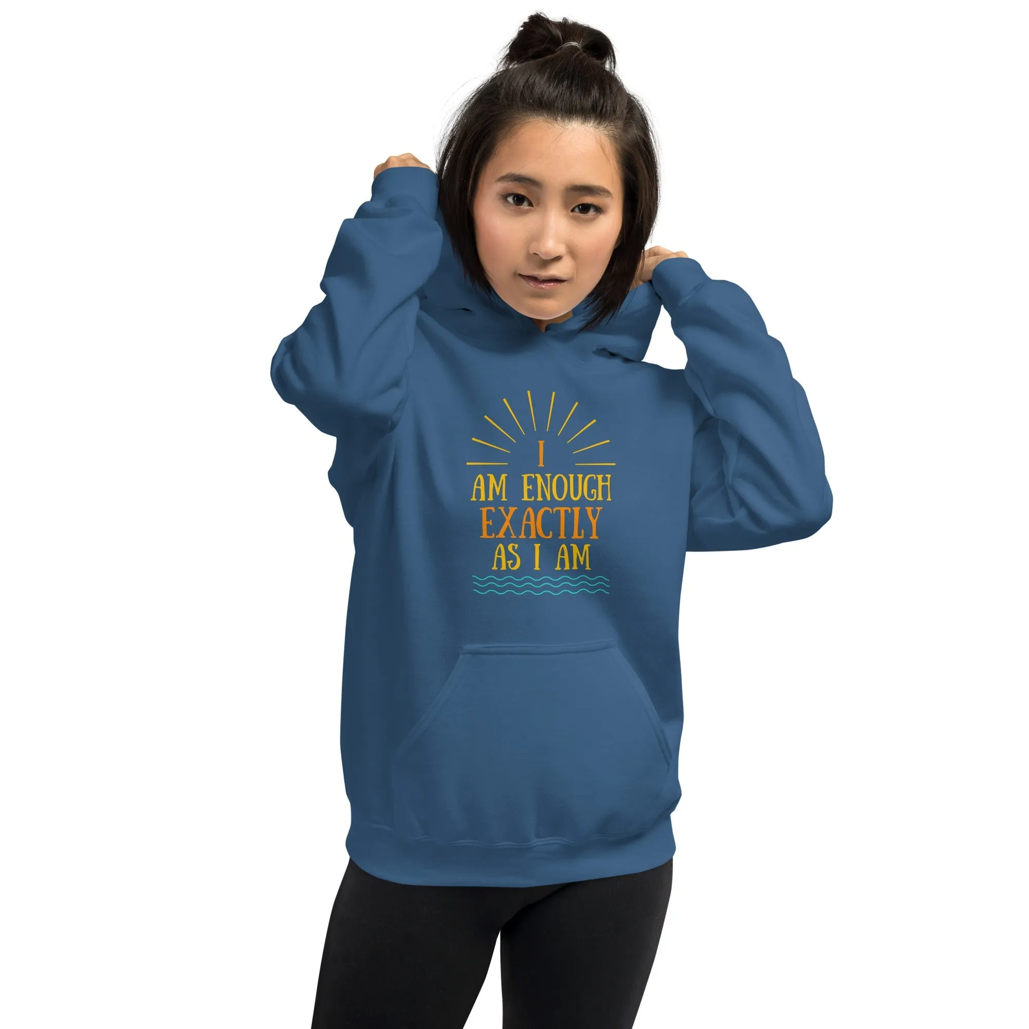 I AM ENOUGH EXACTLY AS I AM Vintage Mental Health Hoodie for Women