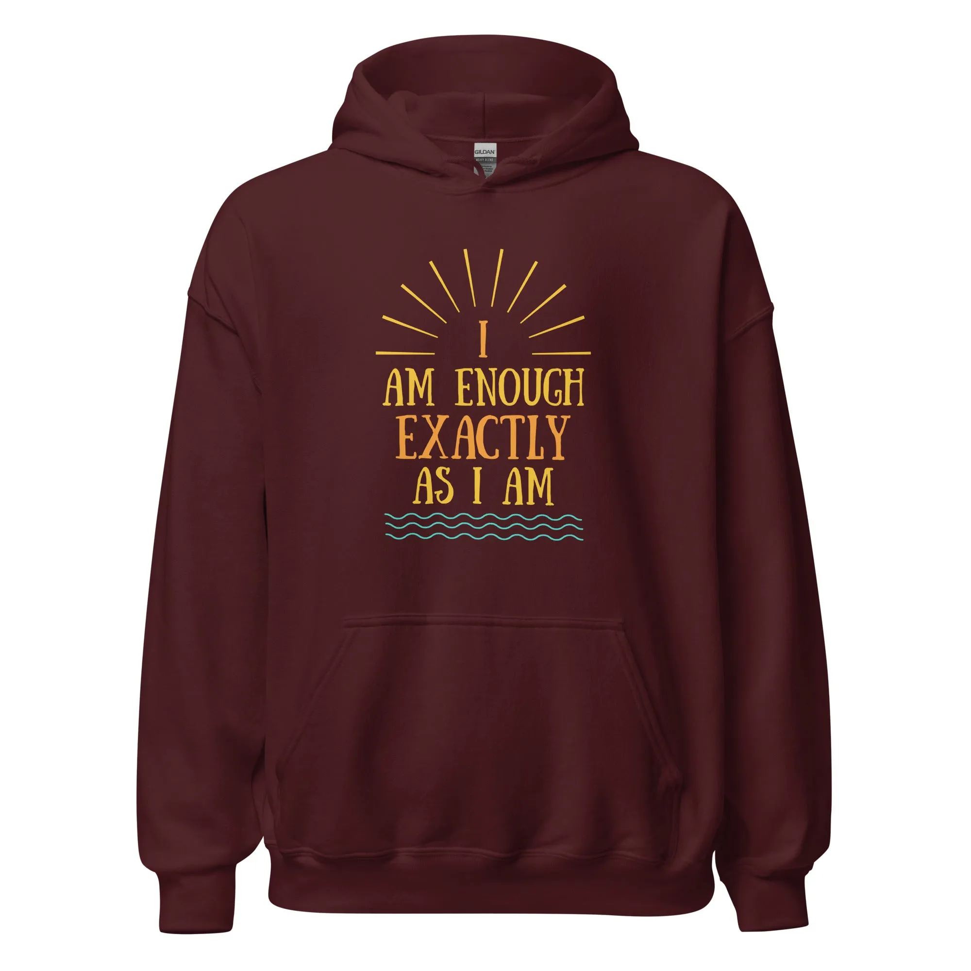 I AM ENOUGH EXACTLY AS I AM Vintage Mental Health Hoodie for Women