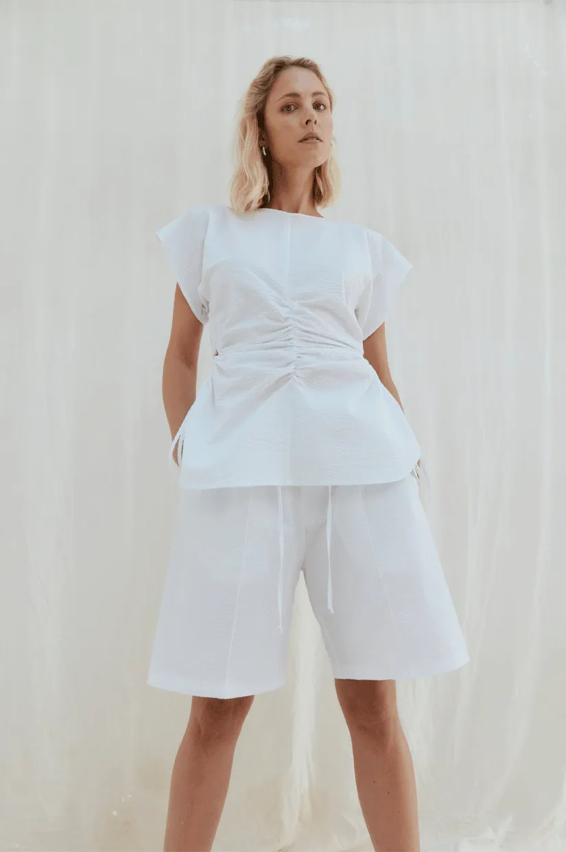Idae Relaxed Tie Short - Seer Sucker