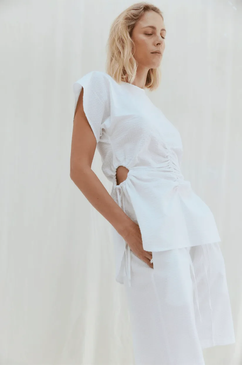 Idae Relaxed Tie Short - Seer Sucker