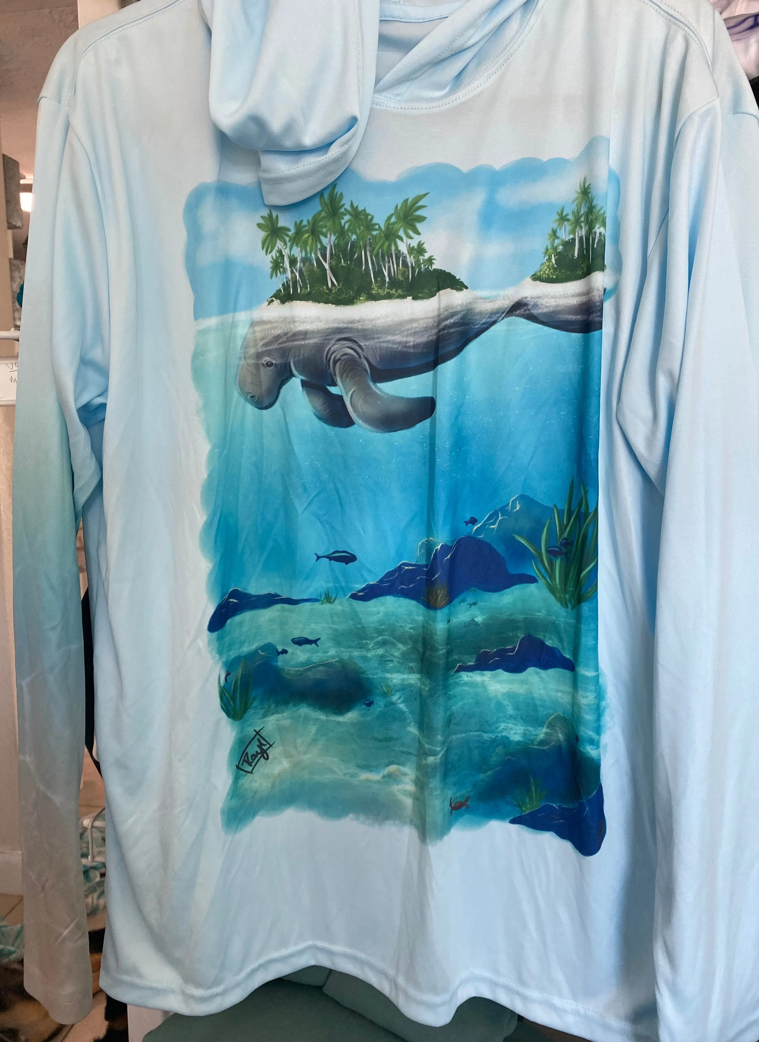 Island Manatee UPF 50 Performance Hoodie - Unisex