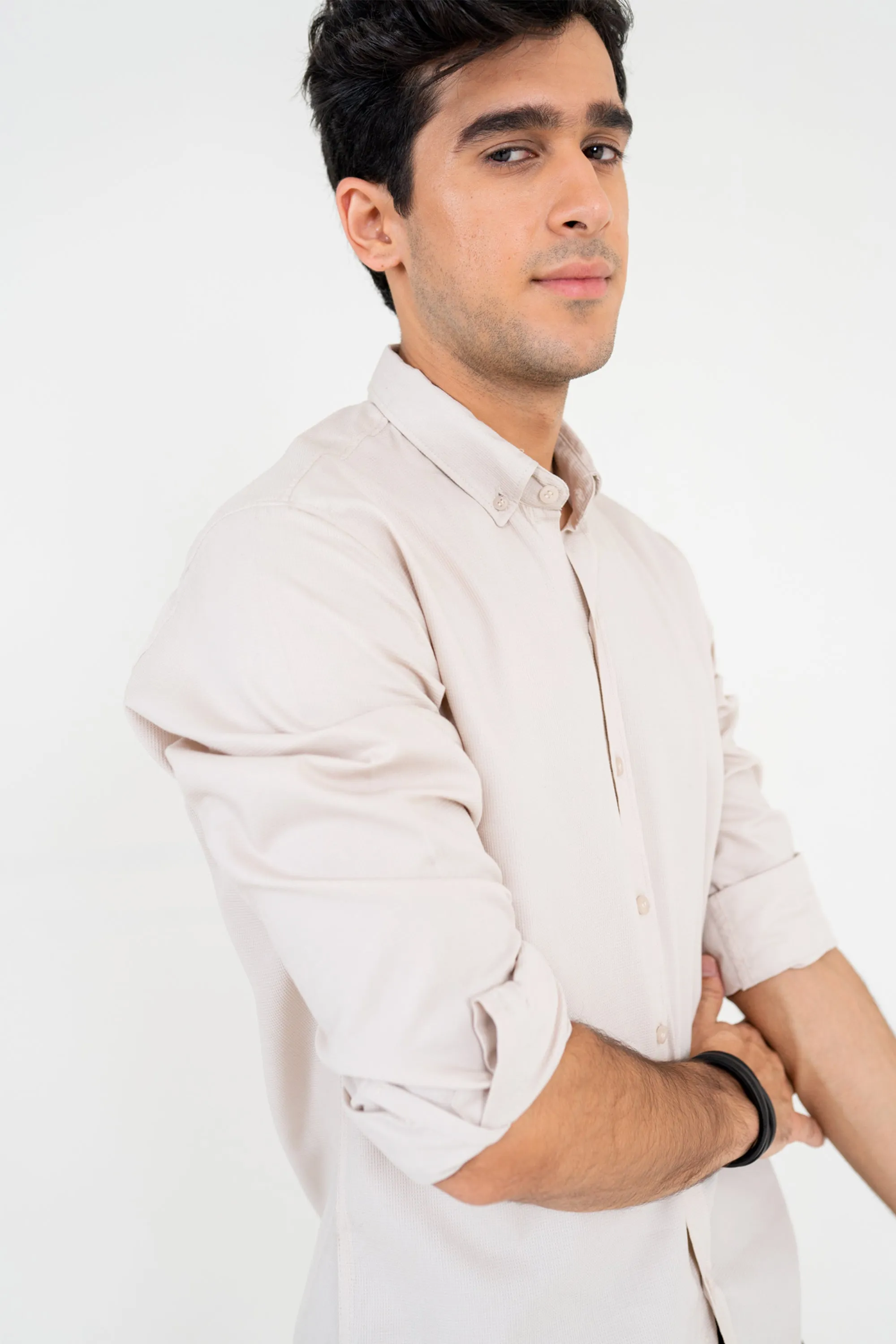 Ivory Jacquard Shirt