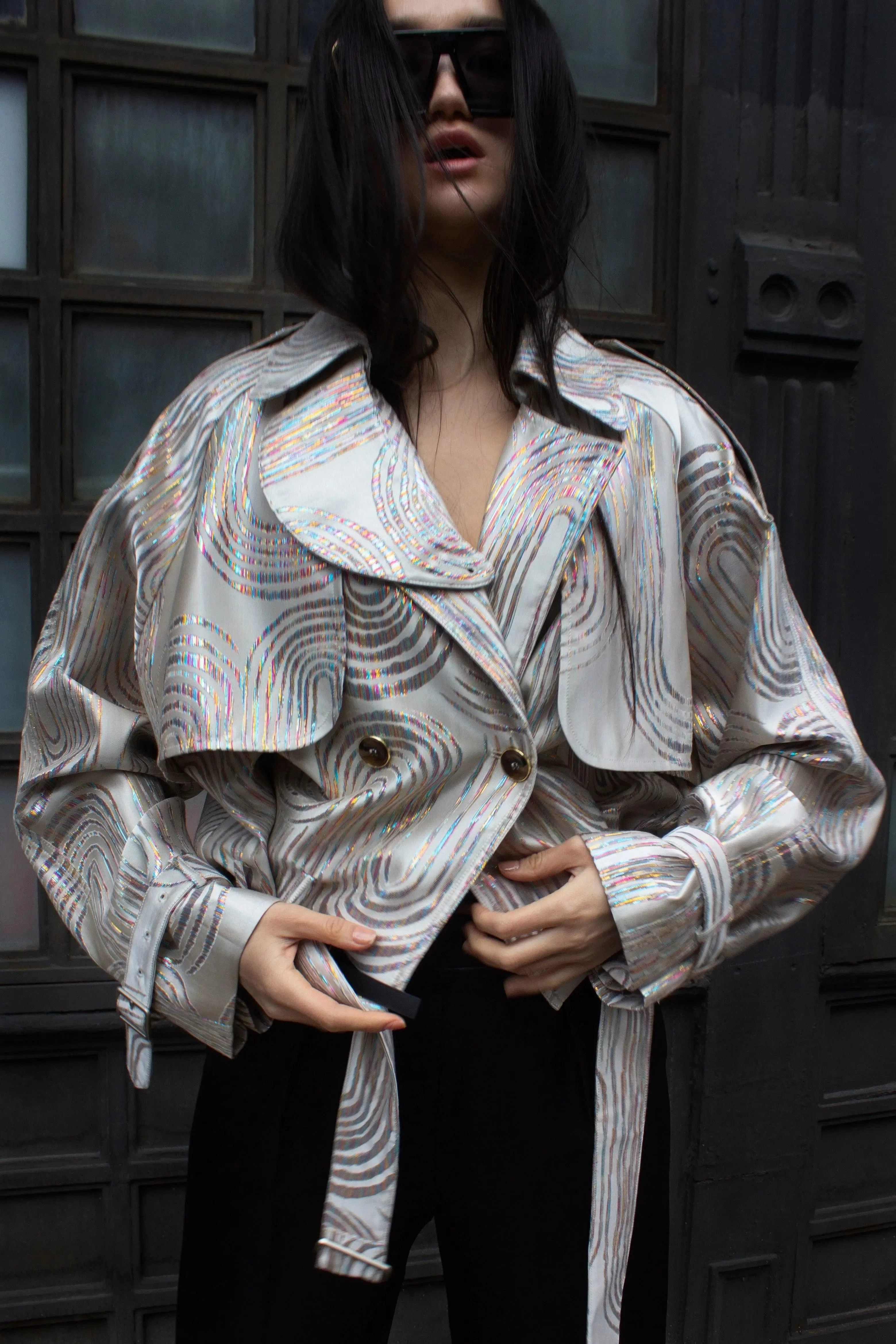 Jacqueline Bomber Jacket in Beige by Le Réussi®