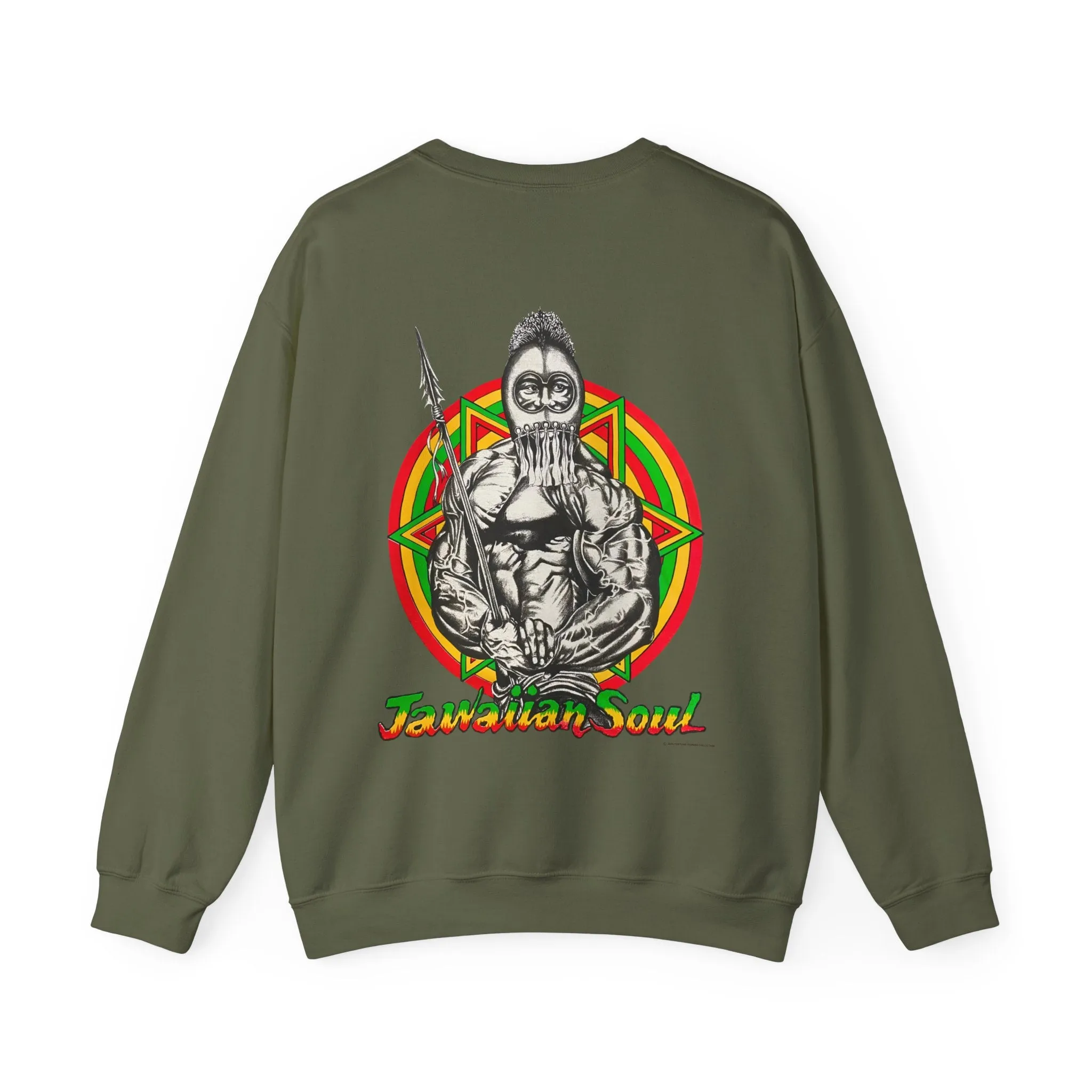 Jawaiian Strength Jawaiian Soul Vintage Design 90s New Print Unisex Heavy Blend™ Crewneck Sweatshirt