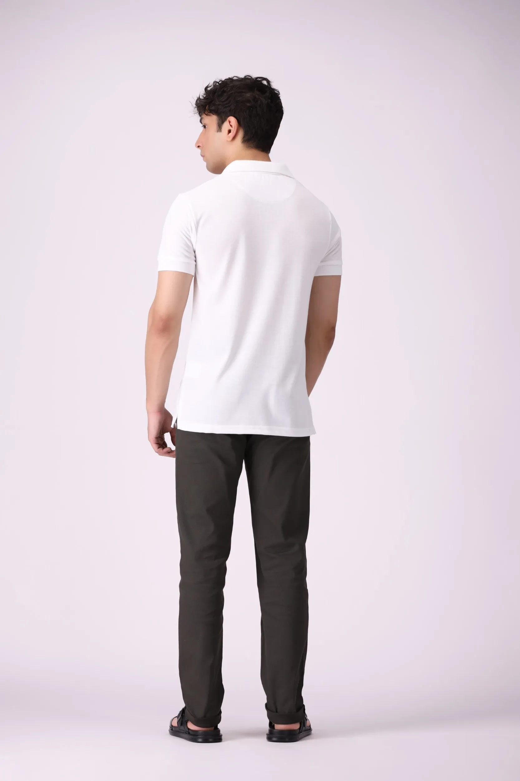 Jhonny Collar White Polo Shirt