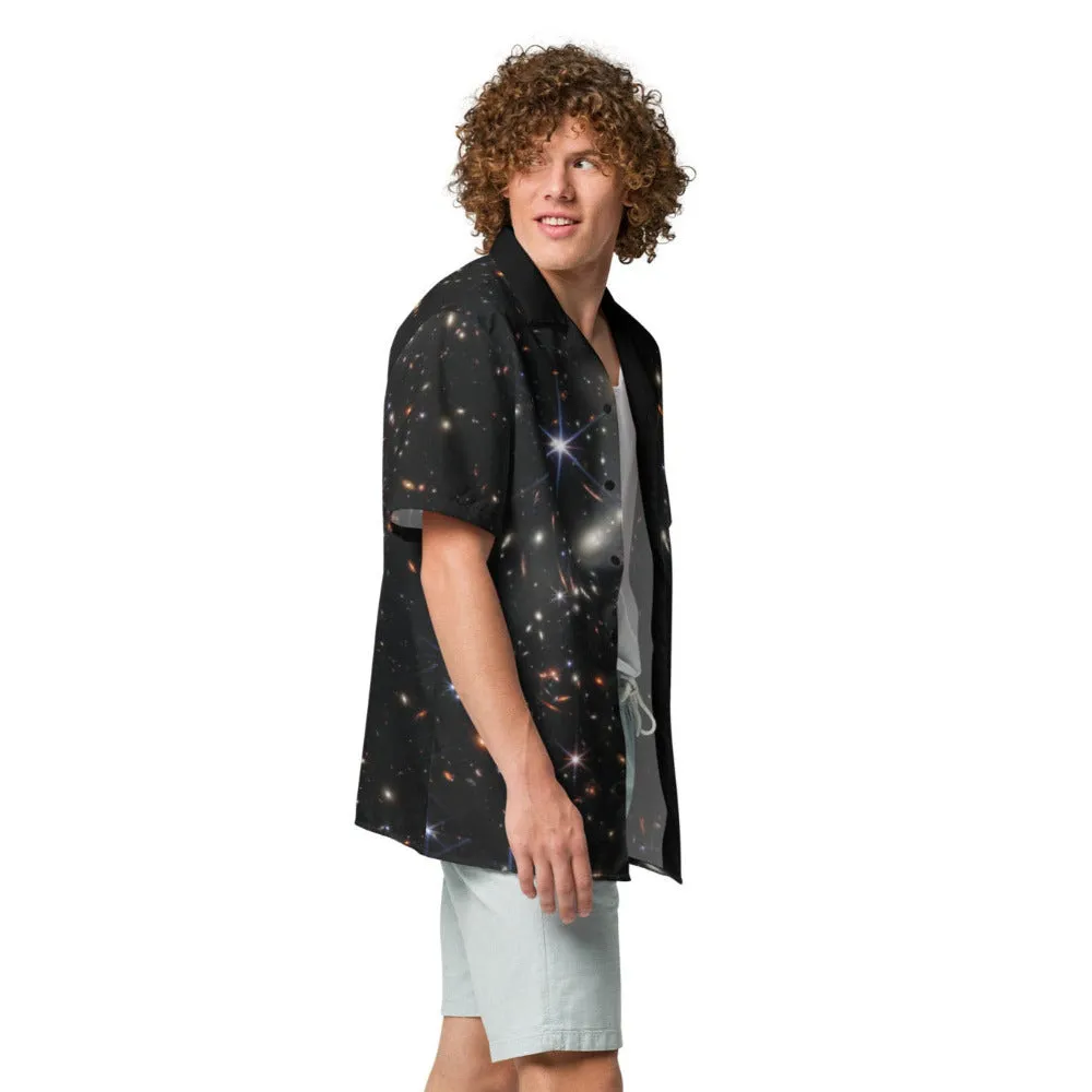 JWST SMACS 0723 Galaxy Cluster Button Shirt