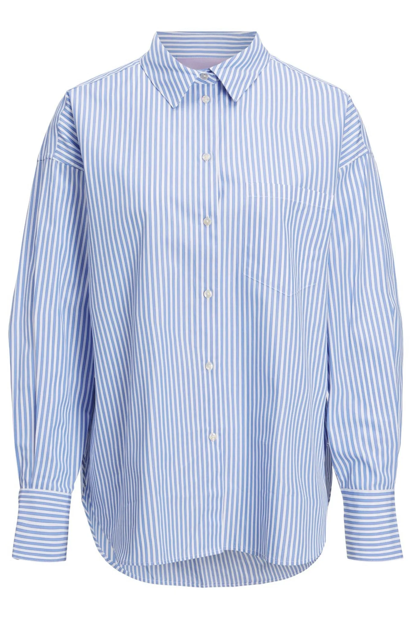 JXJamie Oversized Skjorte - Blå Hvid Stribet