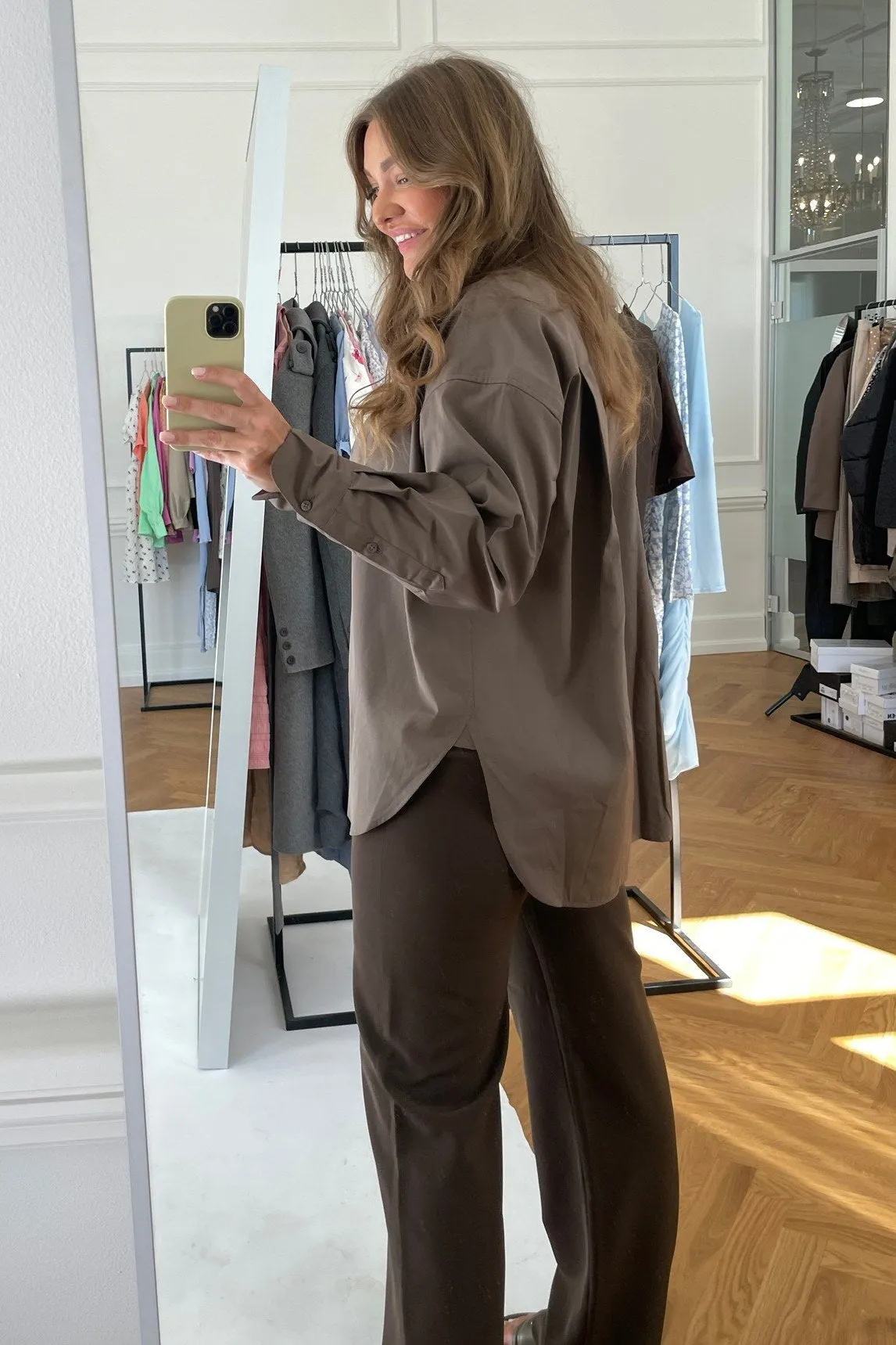 JXJamie Oversized Skjorte - Mørkebrun