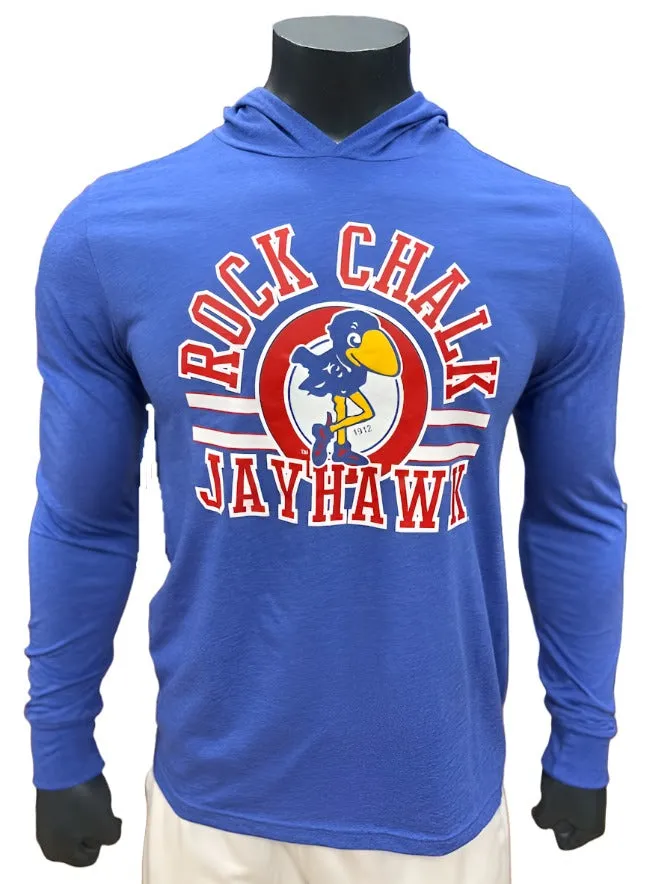 Kansas Jayhawks Vintage 1912 Oval Long Sleeve Hoodie - Royal Blue