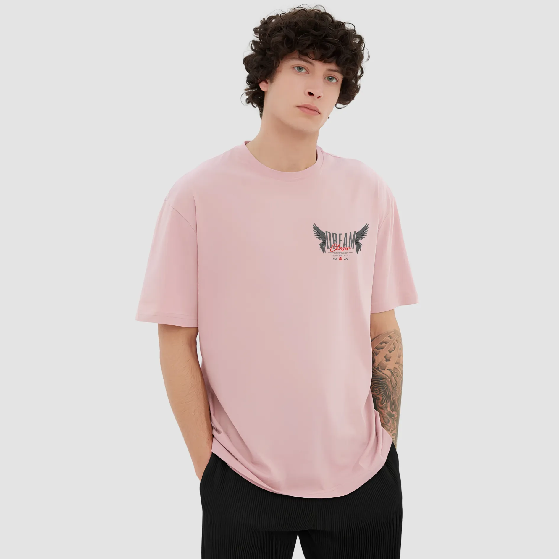 KART BLACK Men's Oversized Dream Printed T-Shirts
