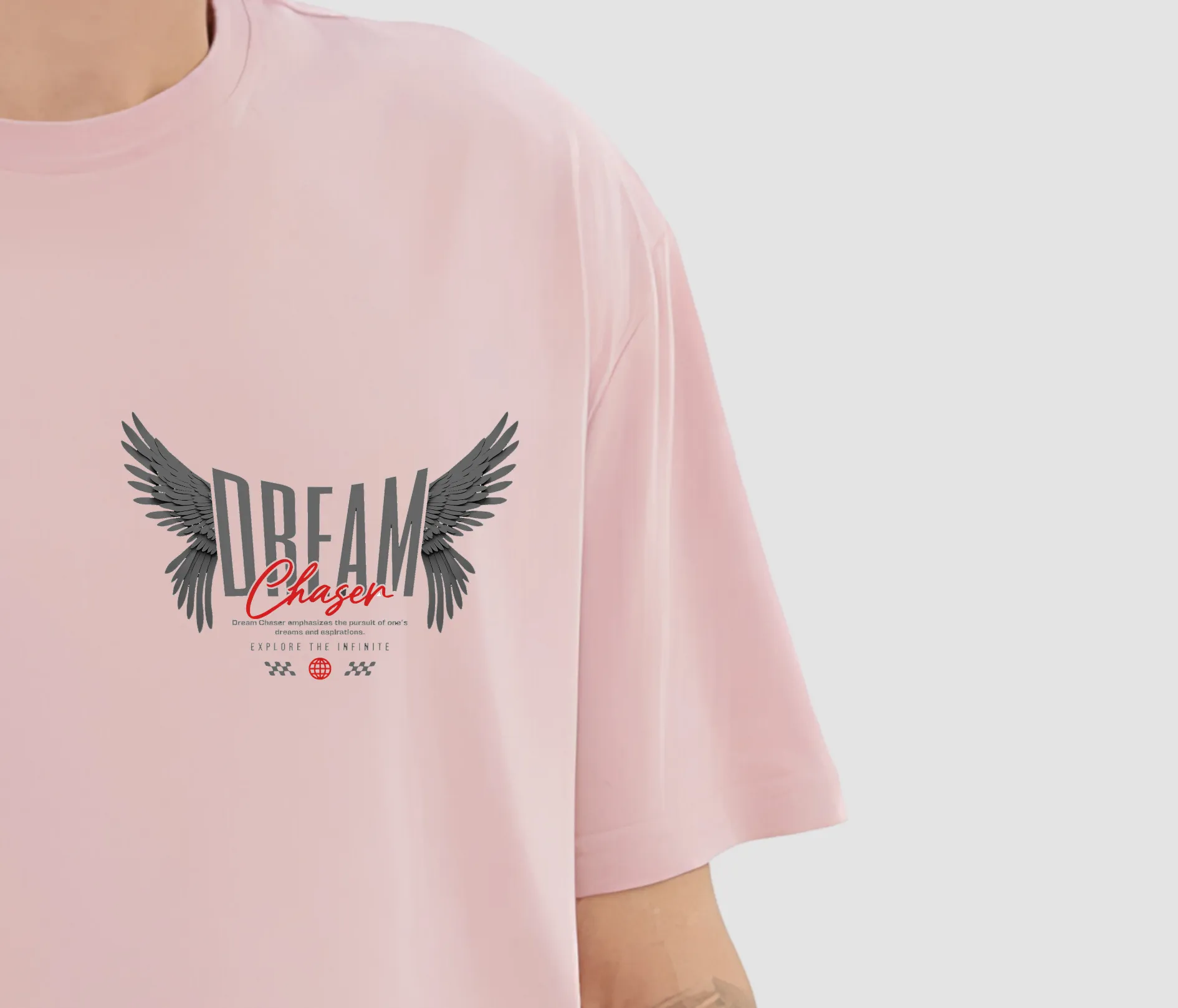 KART BLACK Men's Oversized Dream Printed T-Shirts