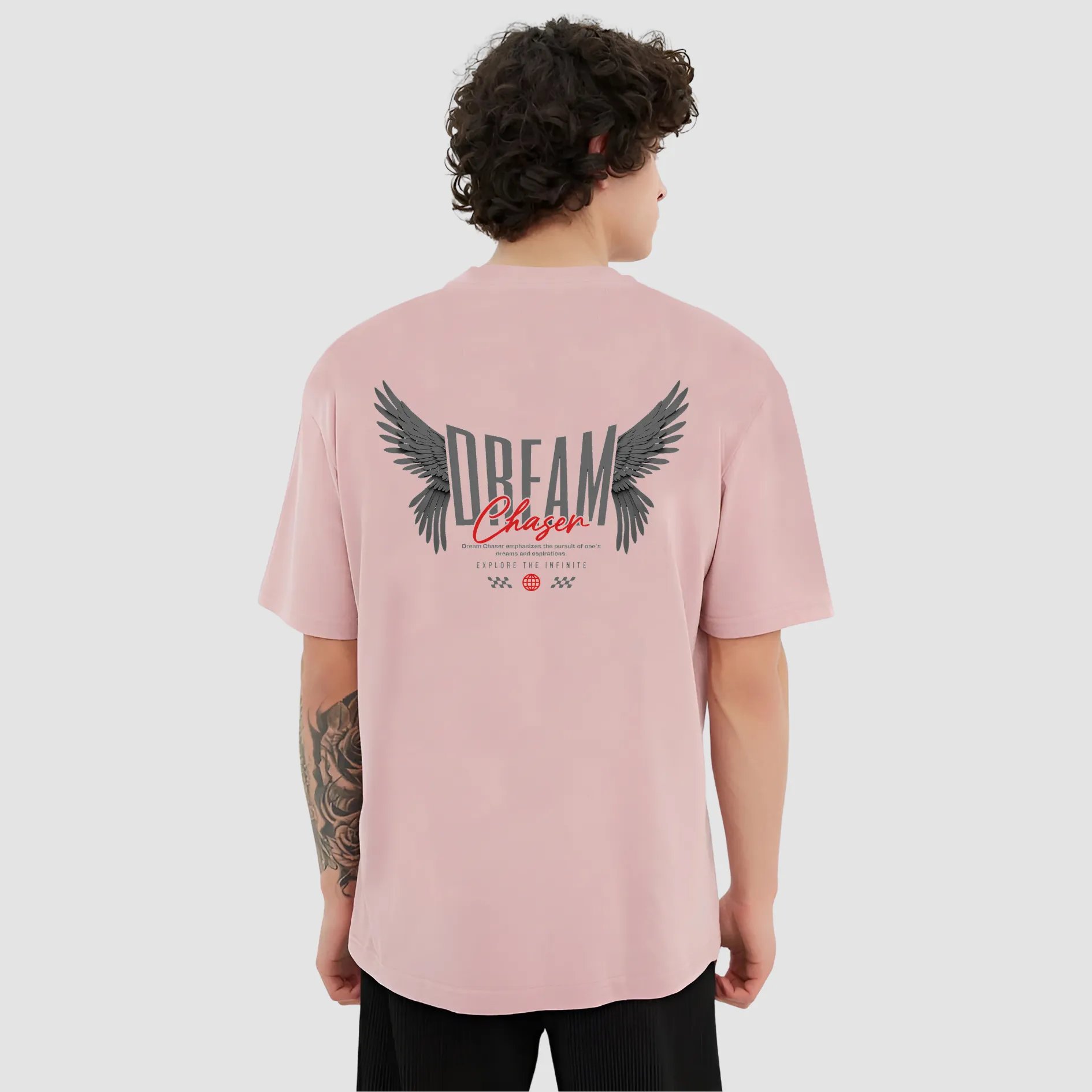 KART BLACK Men's Oversized Dream Printed T-Shirts