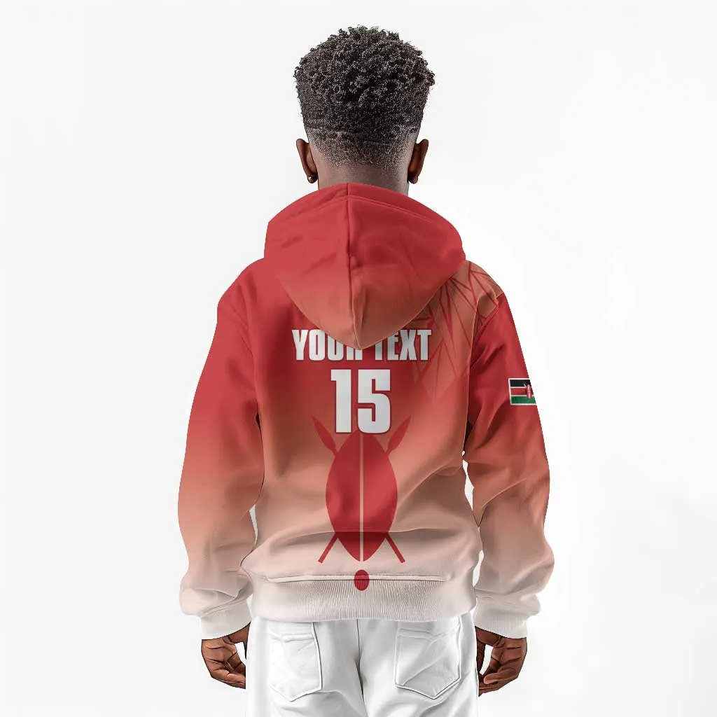 Kenya Football Custom Kid Hoodie Go Harambee Stars Go LT15