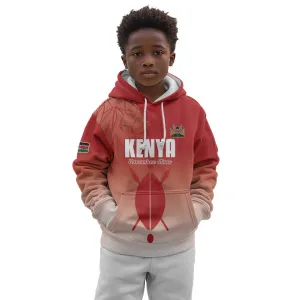 Kenya Football Custom Kid Hoodie Go Harambee Stars Go LT15