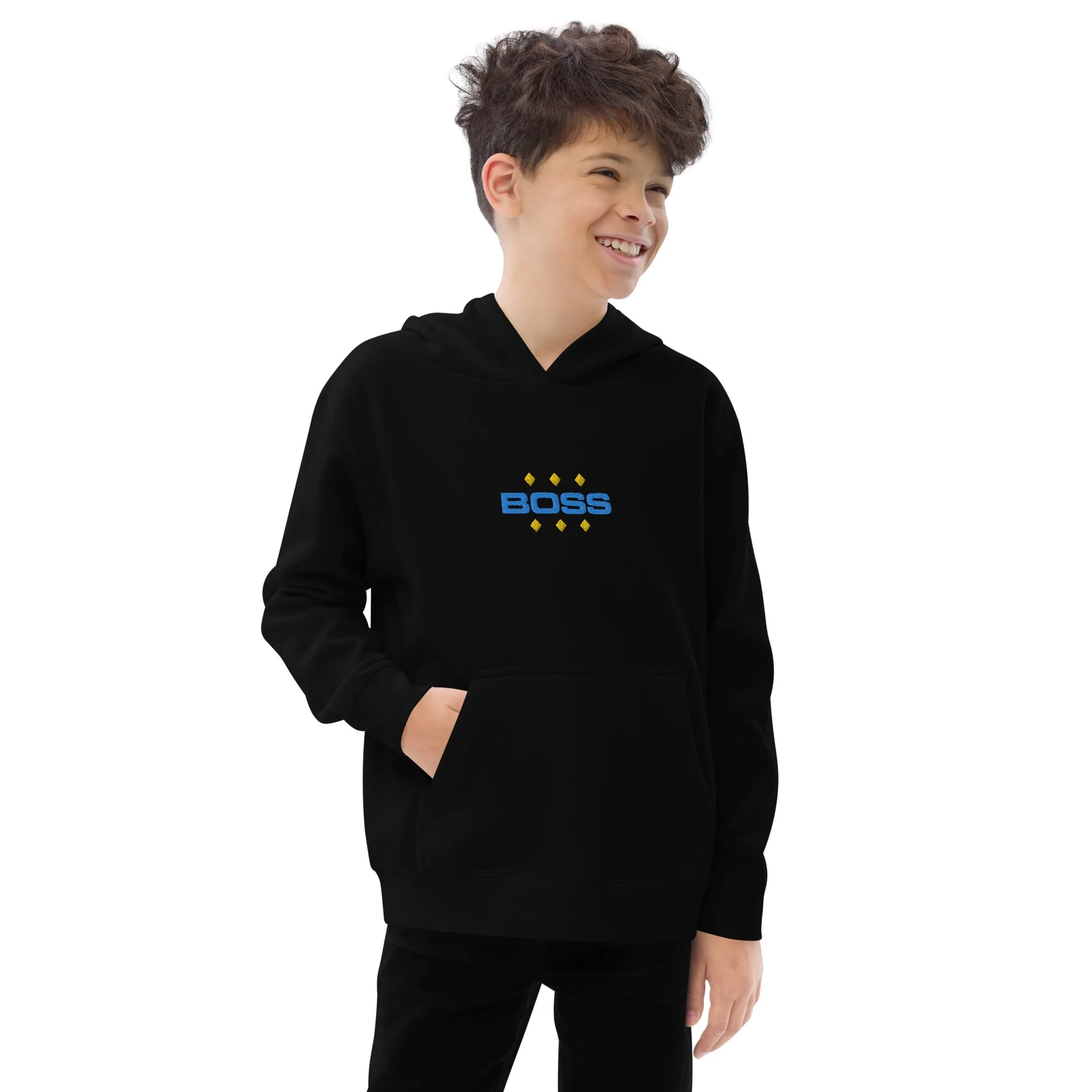 Kids fleece hoodie, BOSS, Hoodie, Back to School, Gift for him, Gift for Her
