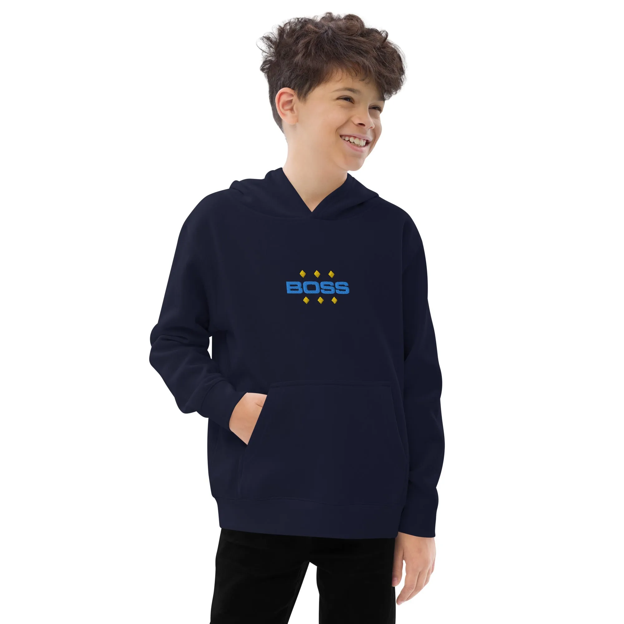 Kids fleece hoodie, BOSS, Hoodie, Back to School, Gift for him, Gift for Her