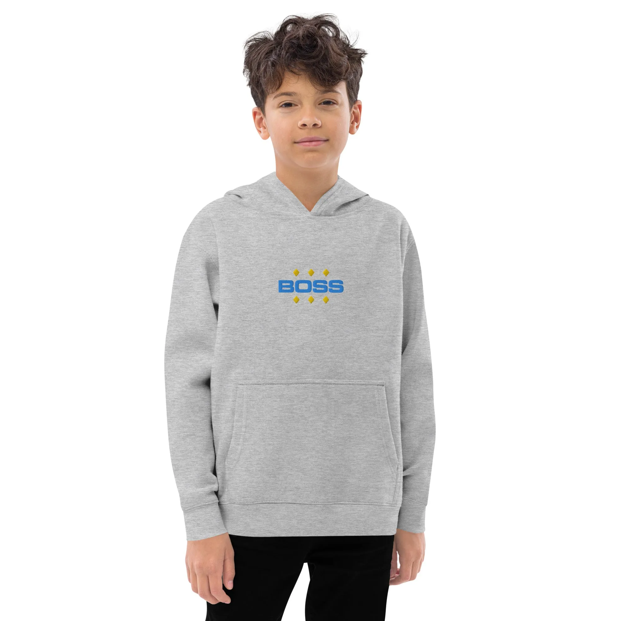 Kids fleece hoodie, BOSS, Hoodie, Back to School, Gift for him, Gift for Her