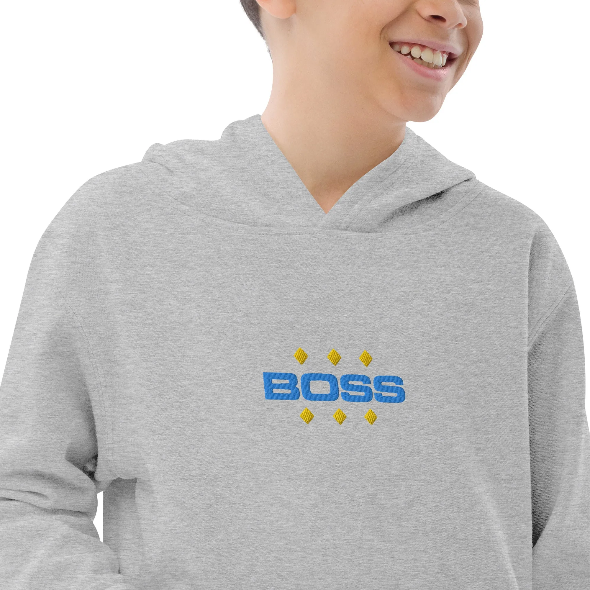 Kids fleece hoodie, BOSS, Hoodie, Back to School, Gift for him, Gift for Her