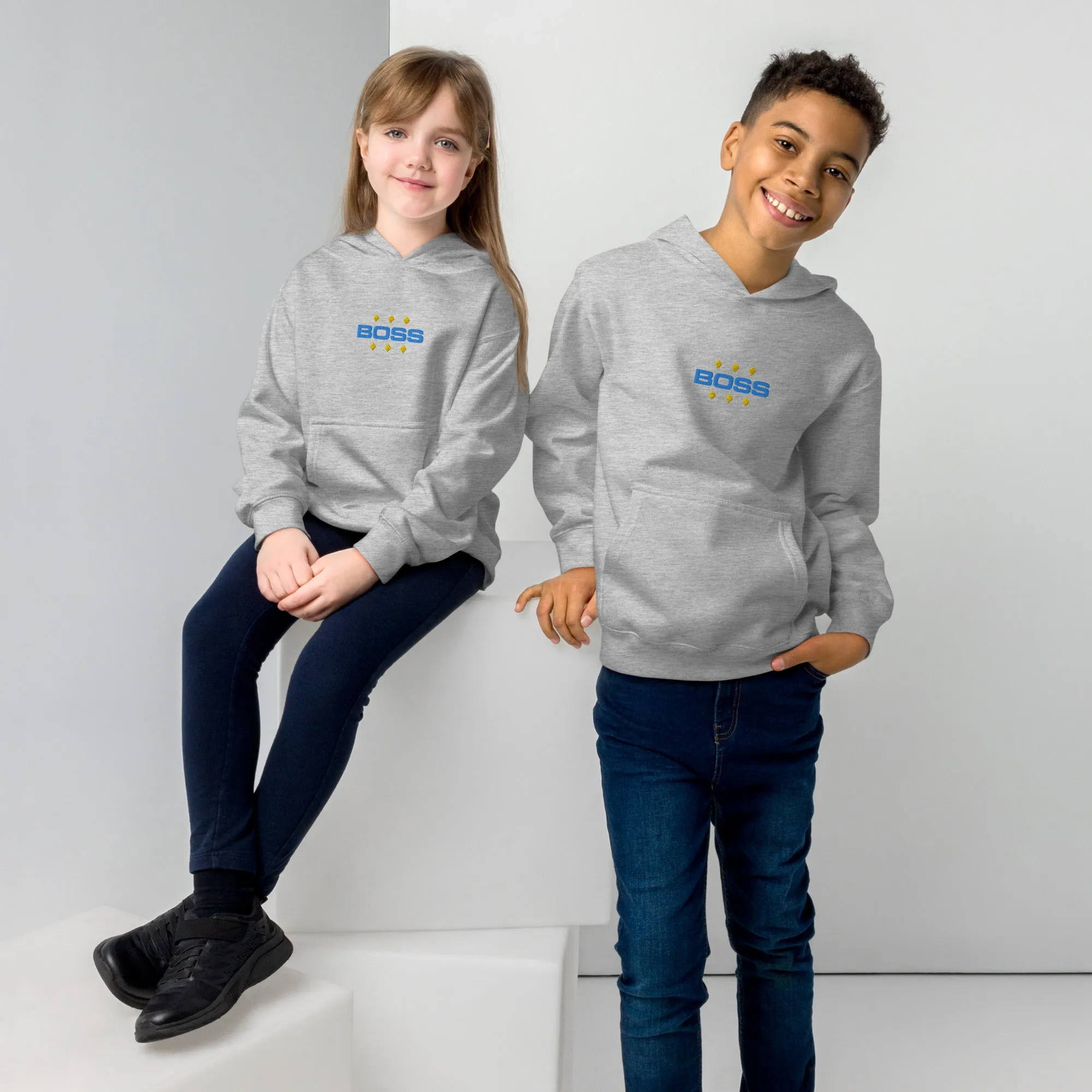 Kids fleece hoodie, BOSS, Hoodie, Back to School, Gift for him, Gift for Her