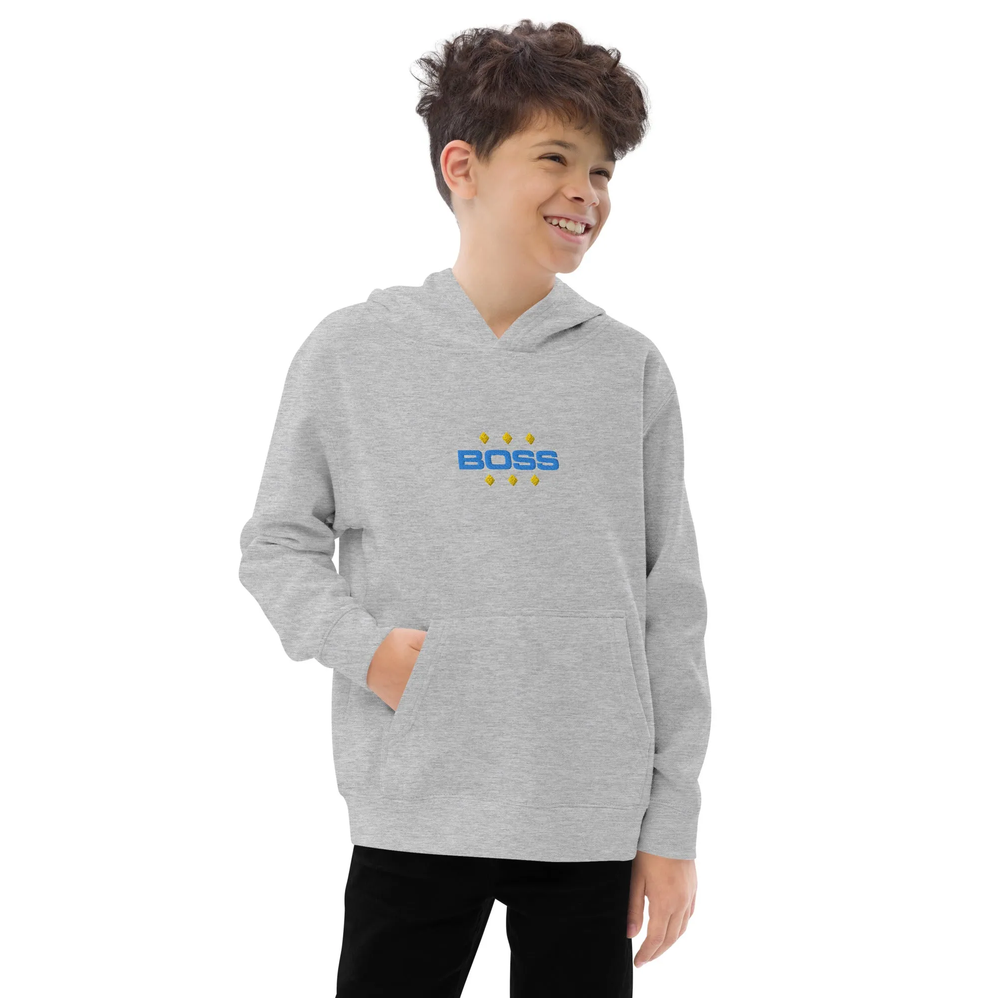Kids fleece hoodie, BOSS, Hoodie, Back to School, Gift for him, Gift for Her