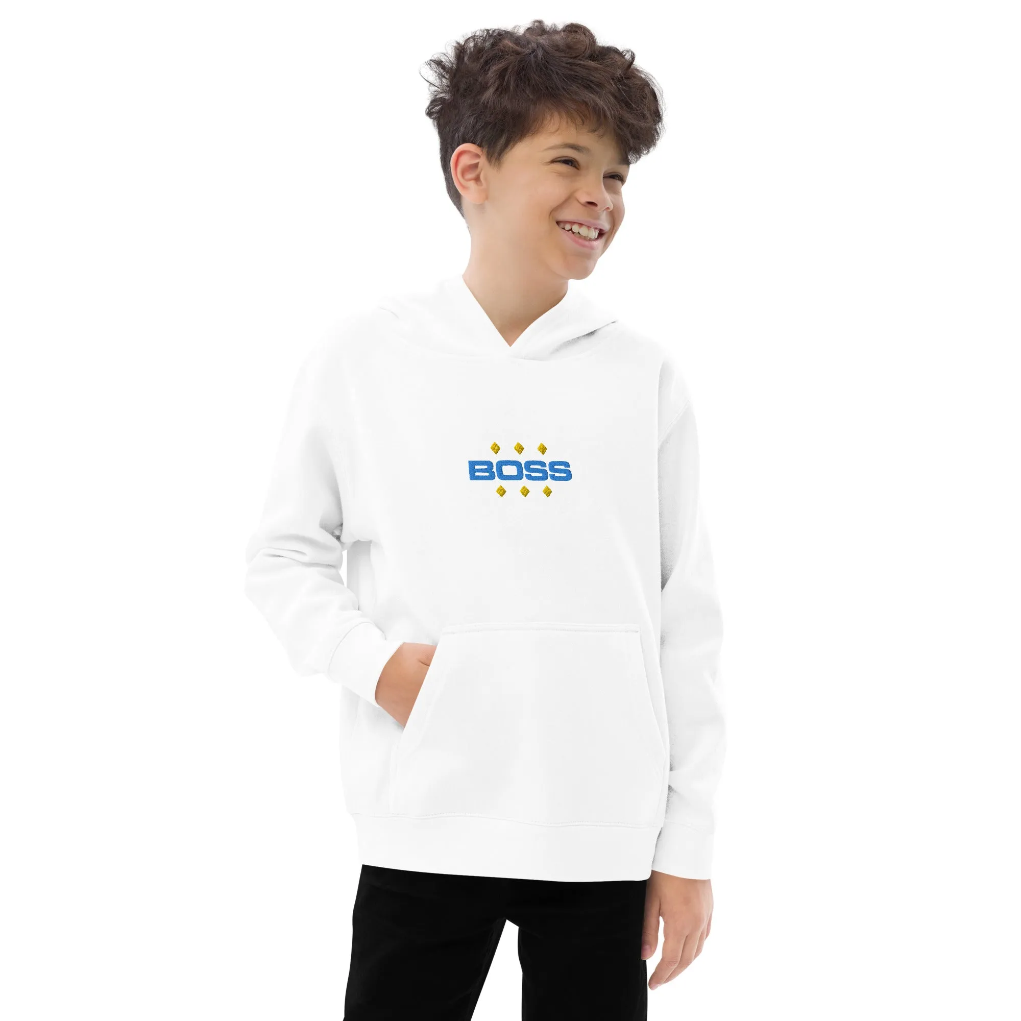 Kids fleece hoodie, BOSS, Hoodie, Back to School, Gift for him, Gift for Her