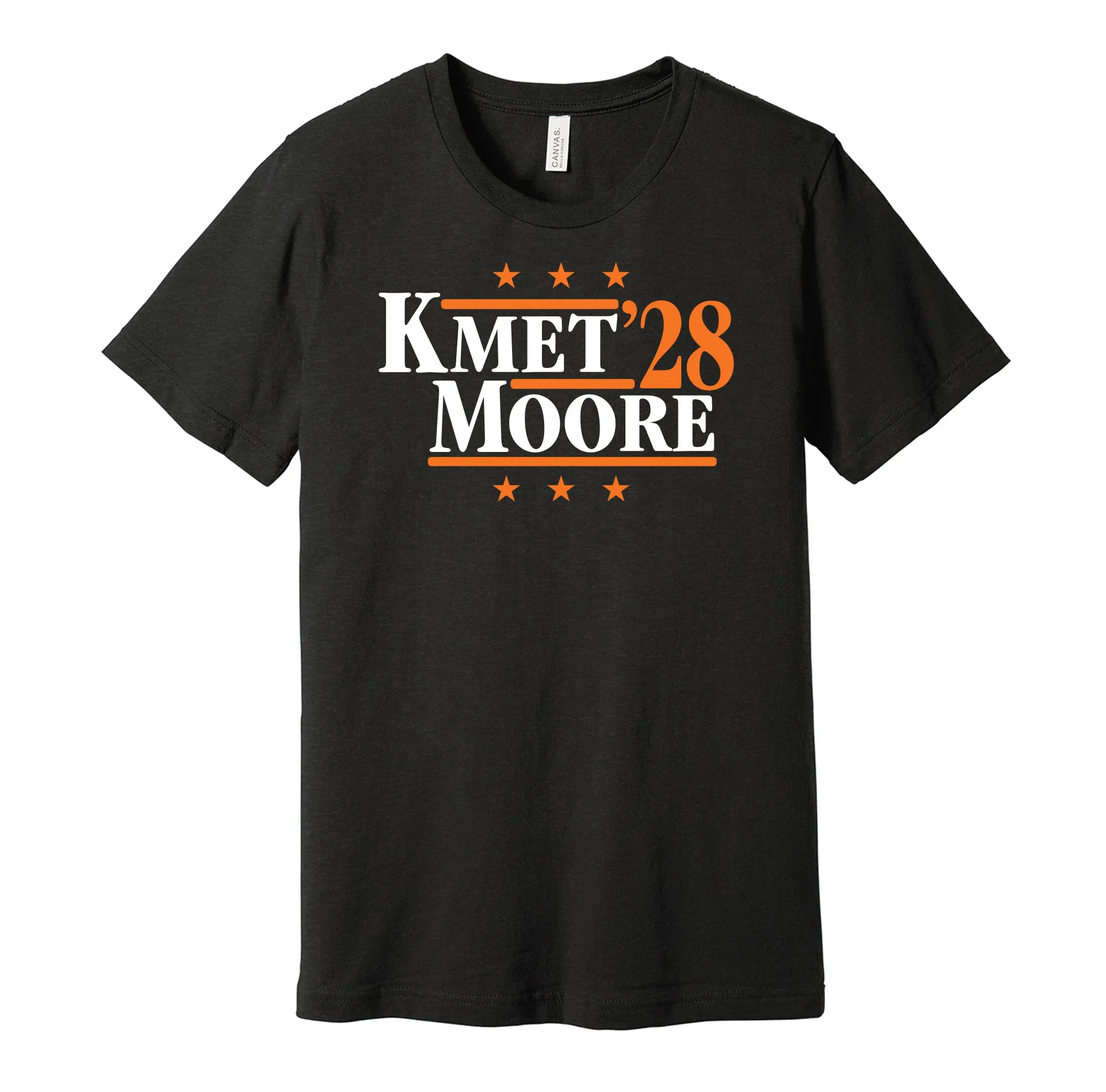 Kmet & Moore '28 - Chicago Football Legends Political Campaign Parody T-Shirt - Hyper Than Hype Shirts