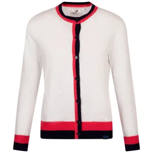 Knit Cardigan White/Navy/Red