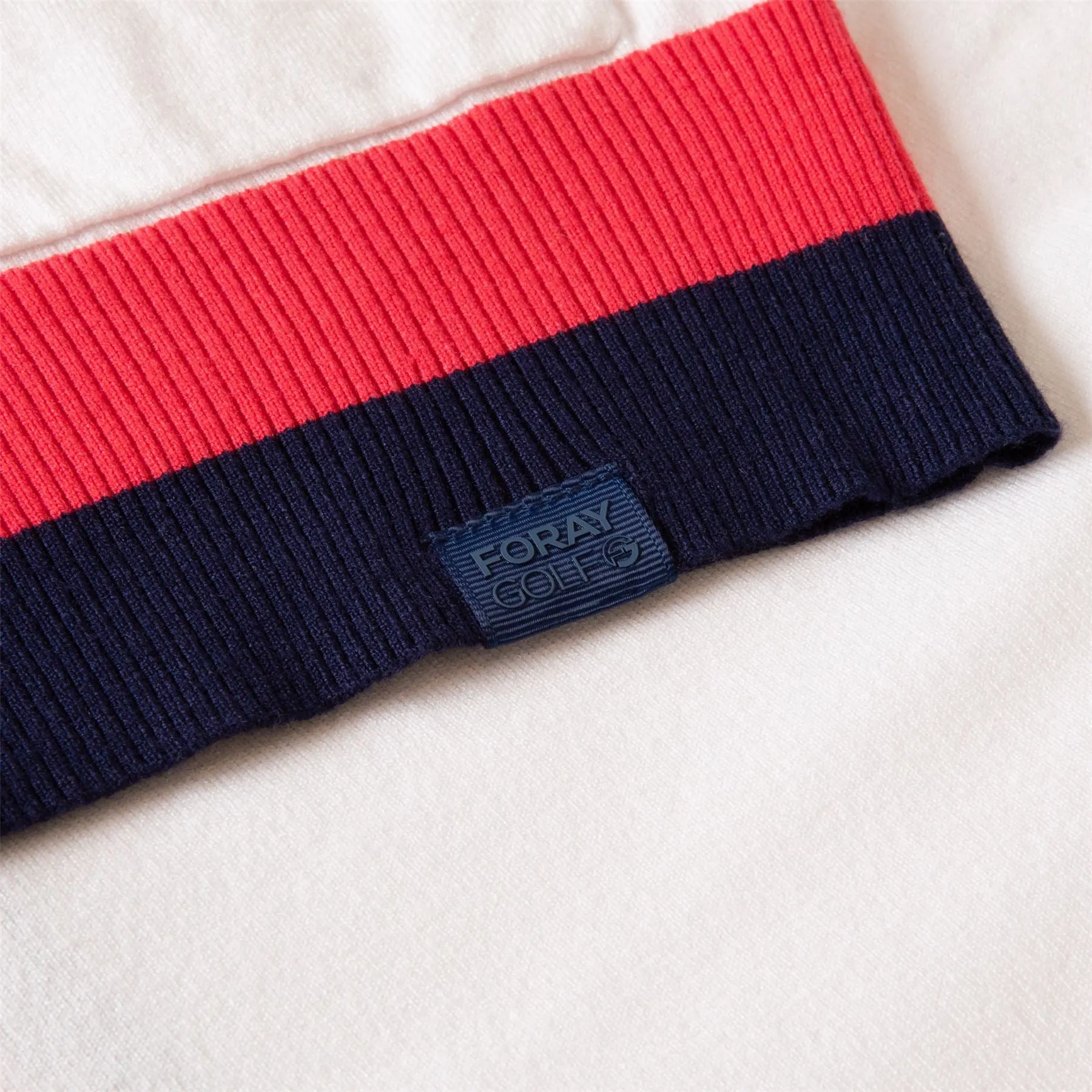 Knit Cardigan White/Navy/Red