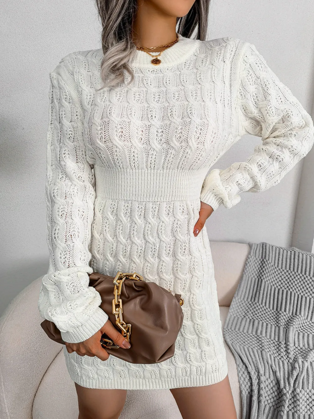 Knit Tired Sweater Dress
